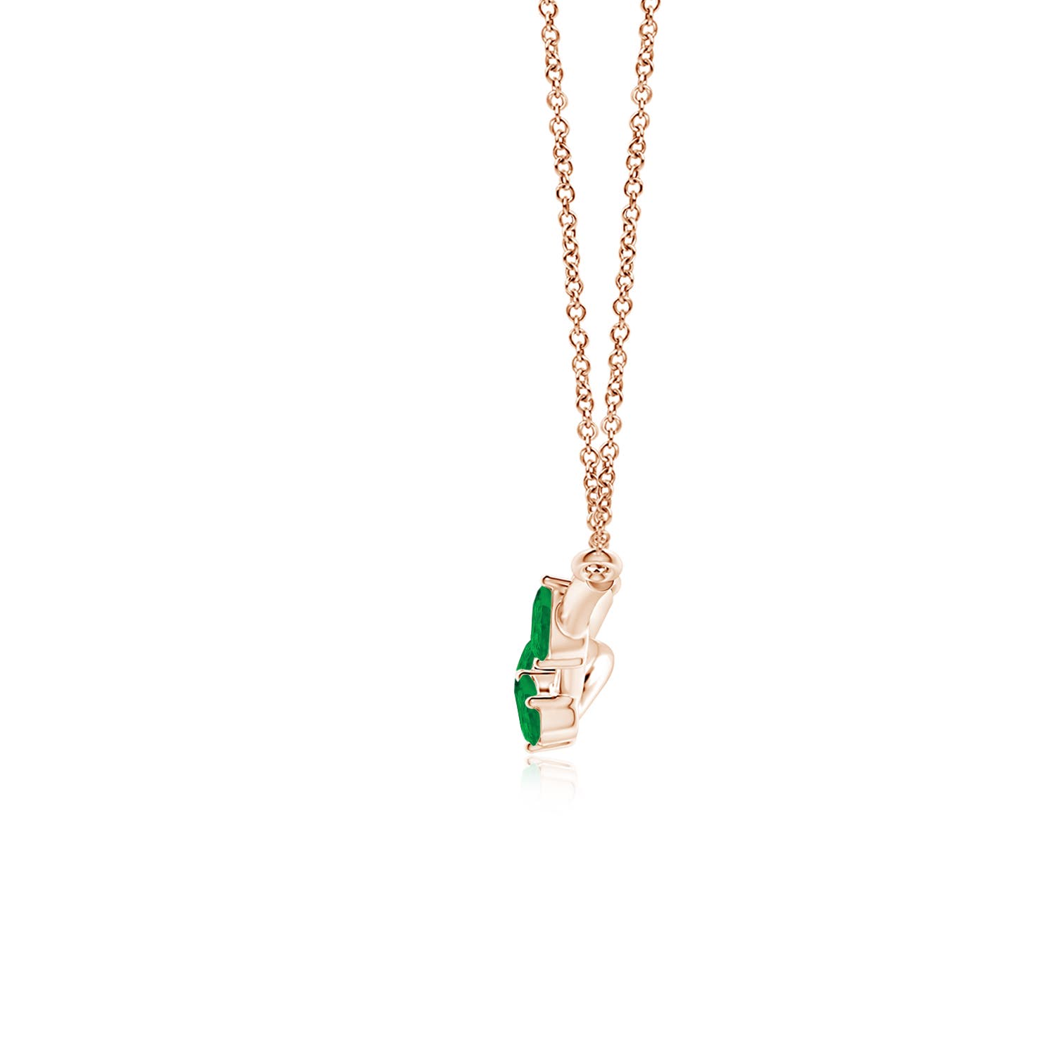 AA - Emerald / 0.6 CT / 14 KT Rose Gold