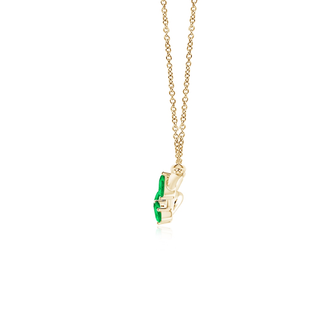 5x3mm AAA Pear-Shaped Emerald Tree Branch Pendant in Yellow Gold - side_1