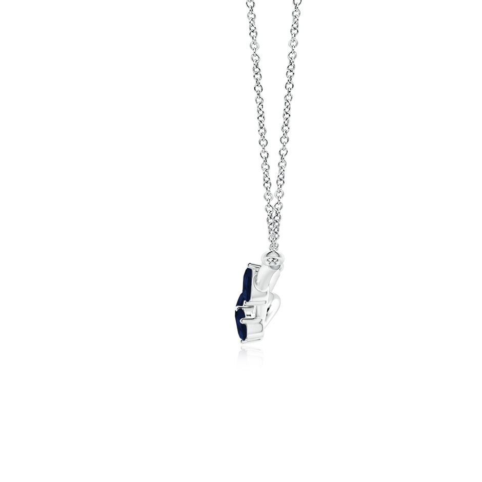 5x3mm A Pear-Shaped Sapphire Tree Branch Pendant in P950 Platinum side-1