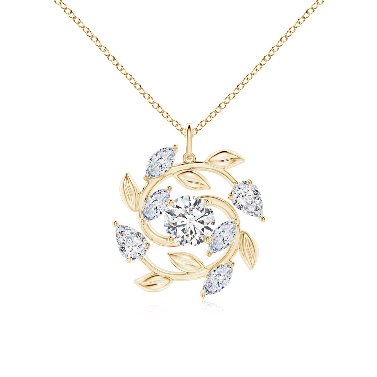 H, SI2 / 3.05 CT / 18 KT Yellow Gold