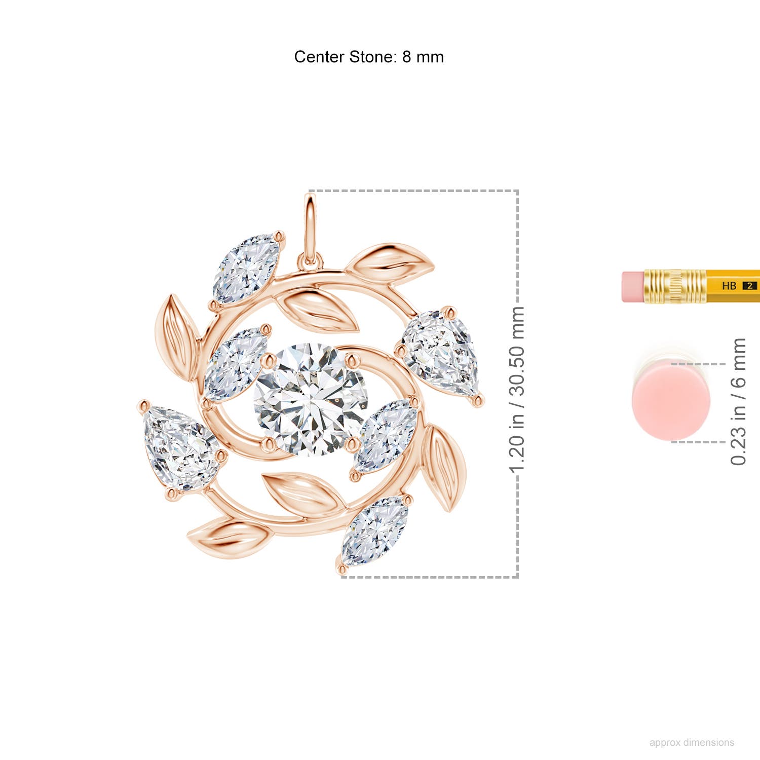 H, SI2 / 4.62 CT / 18 KT Rose Gold