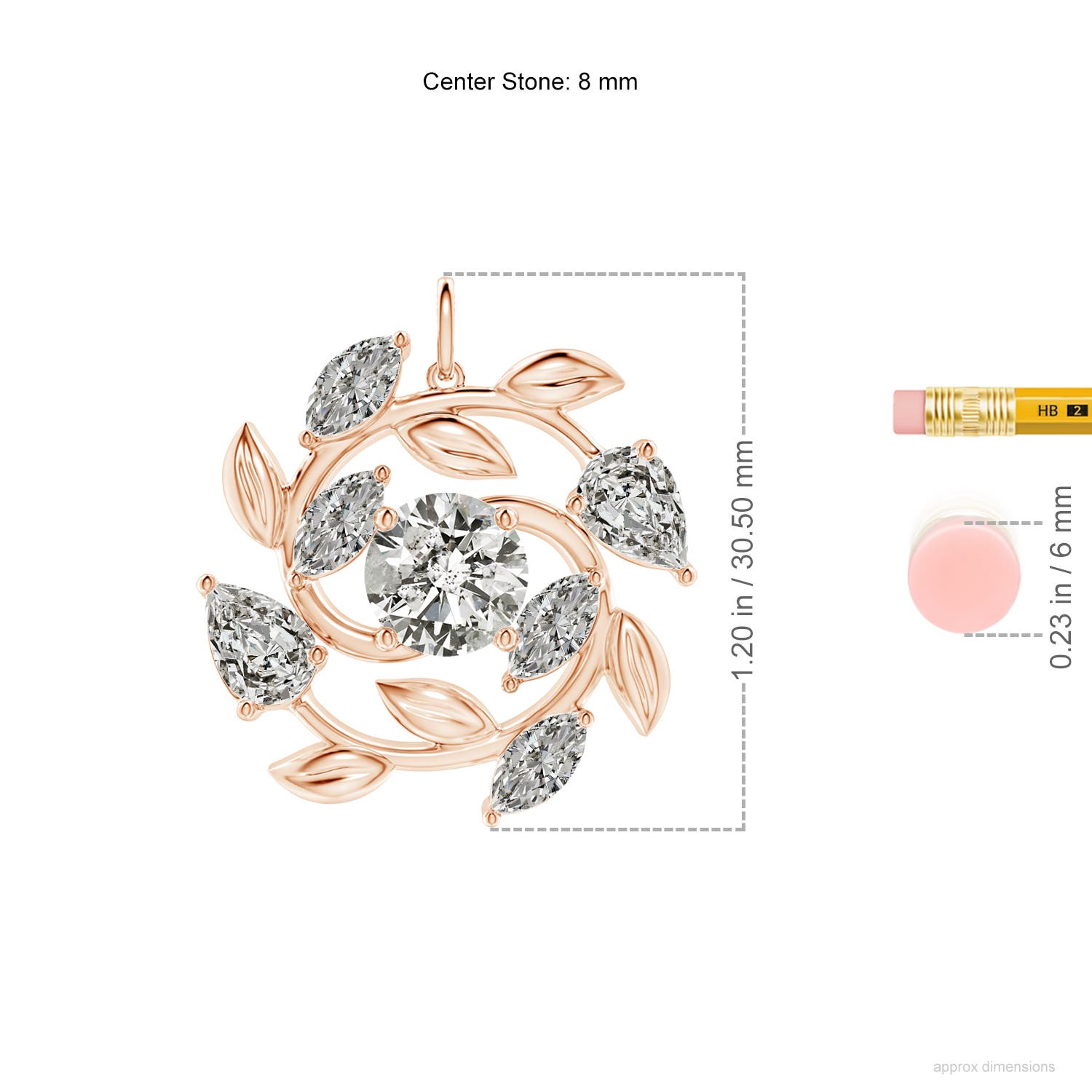 K, I3 / 4.62 CT / 14 KT Rose Gold