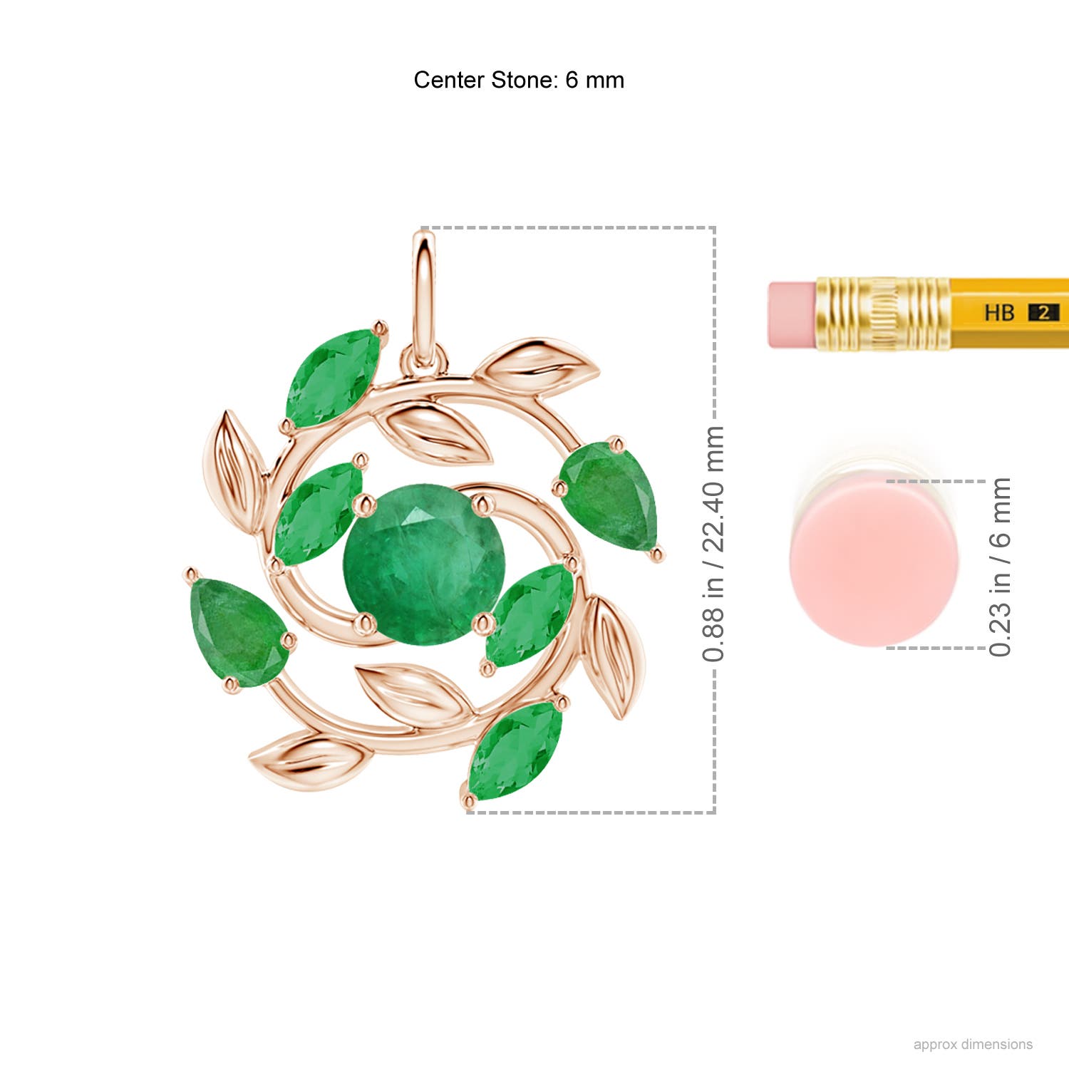 A - Emerald / 1.67 CT / 14 KT Rose Gold