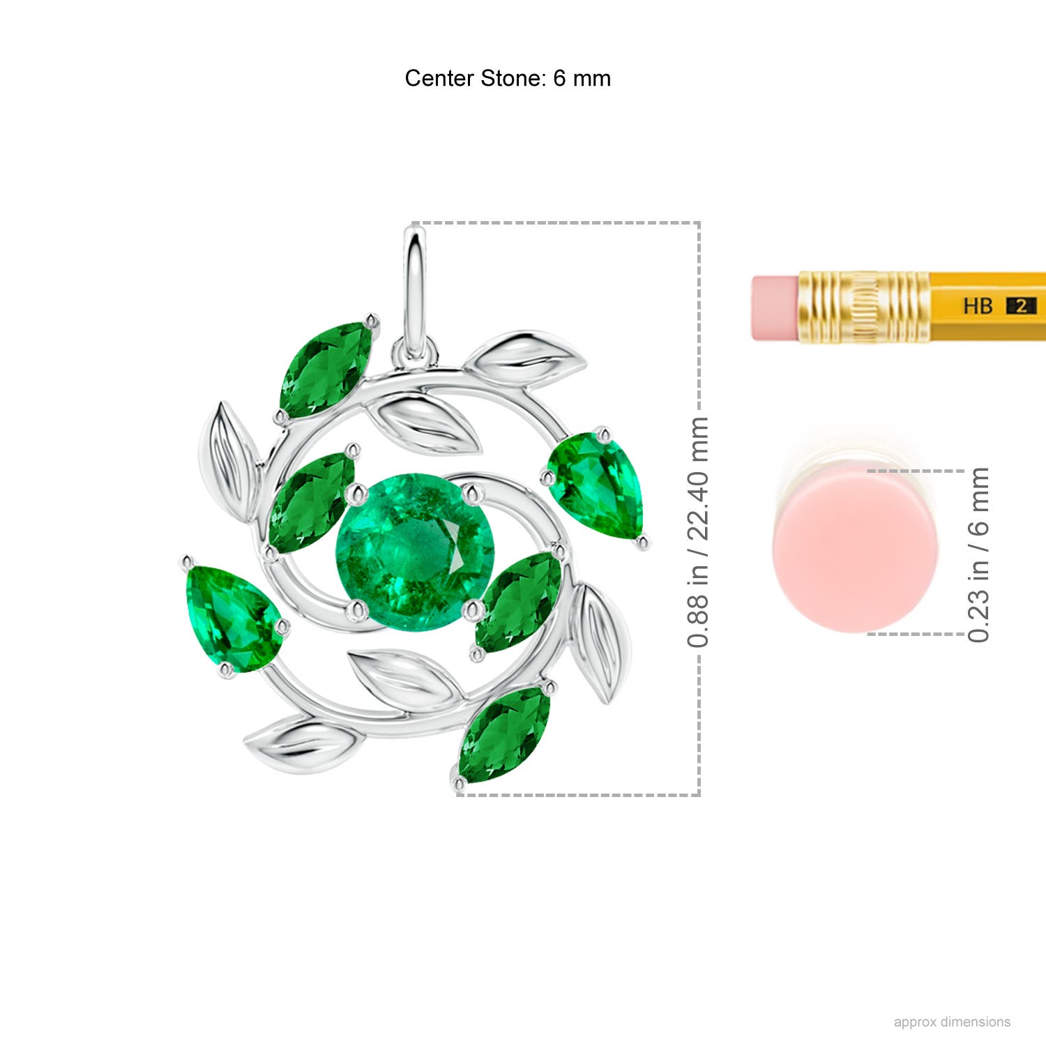 AAA - Emerald / 1.67 CT / 14 KT White Gold