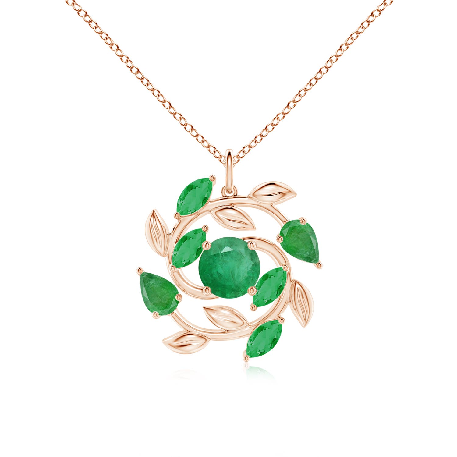 A - Emerald / 2.74 CT / 18 KT Rose Gold