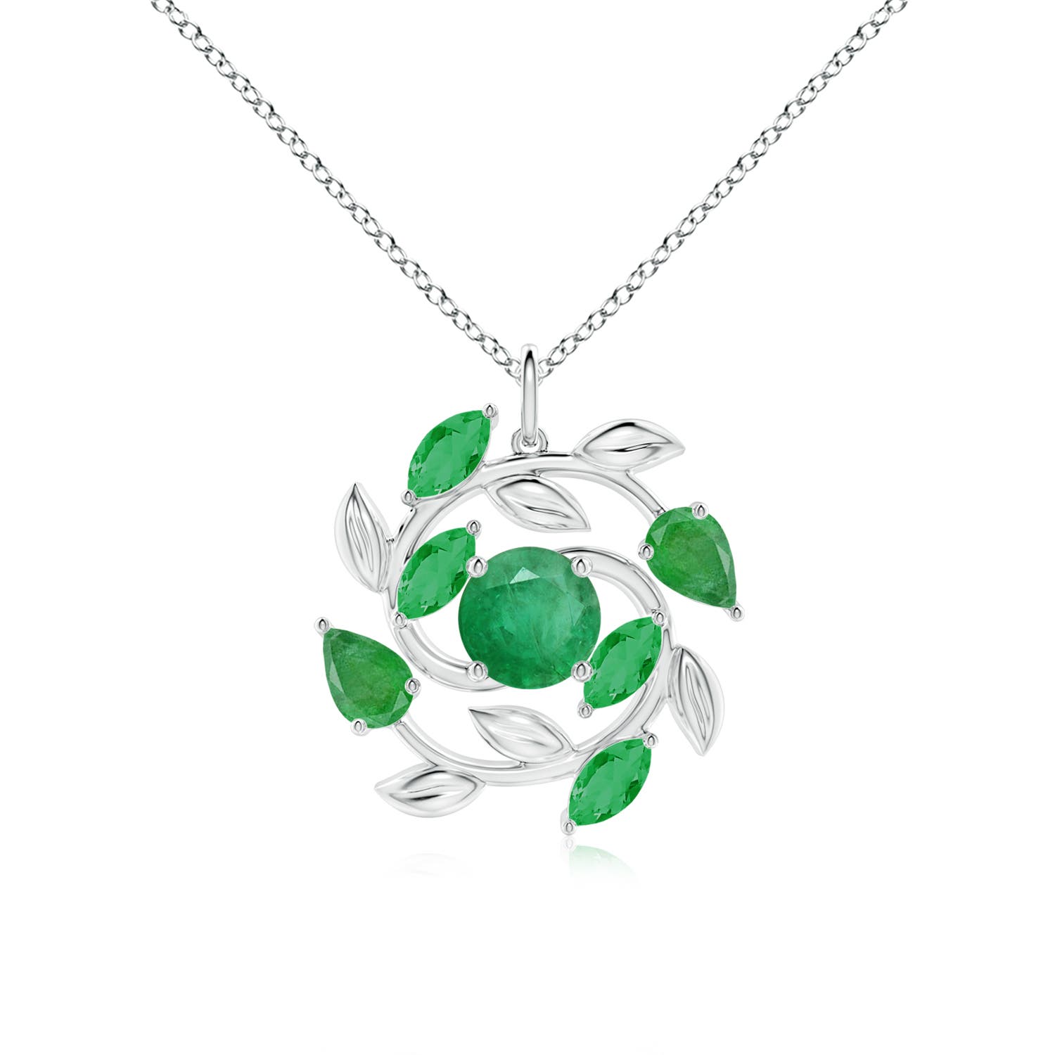 A - Emerald / 2.74 CT / 18 KT White Gold