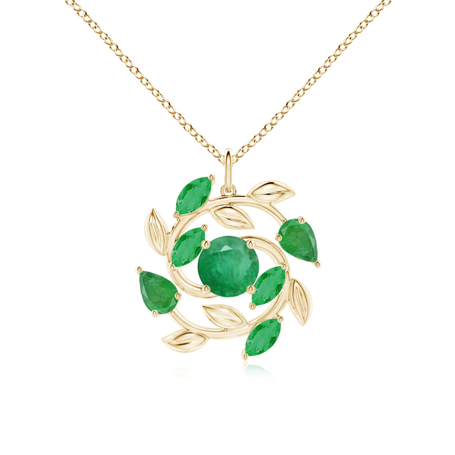 A - Emerald / 2.74 CT / 18 KT Yellow Gold