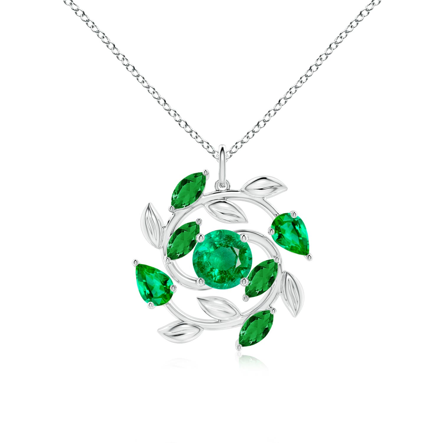 AAA - Emerald / 2.74 CT / 18 KT White Gold