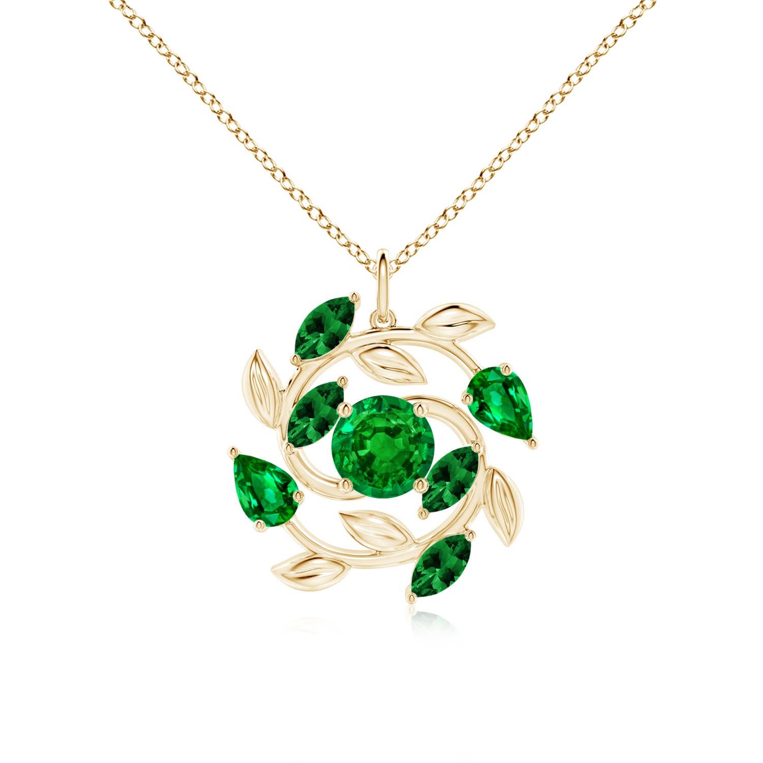 AAAA - Emerald / 2.74 CT / 18 KT Yellow Gold