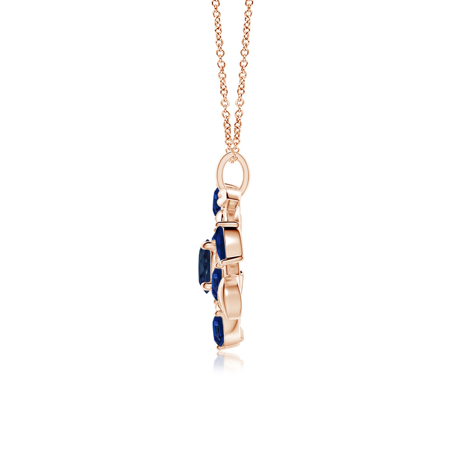 AA - Blue Sapphire / 2.3 CT / 14 KT Rose Gold