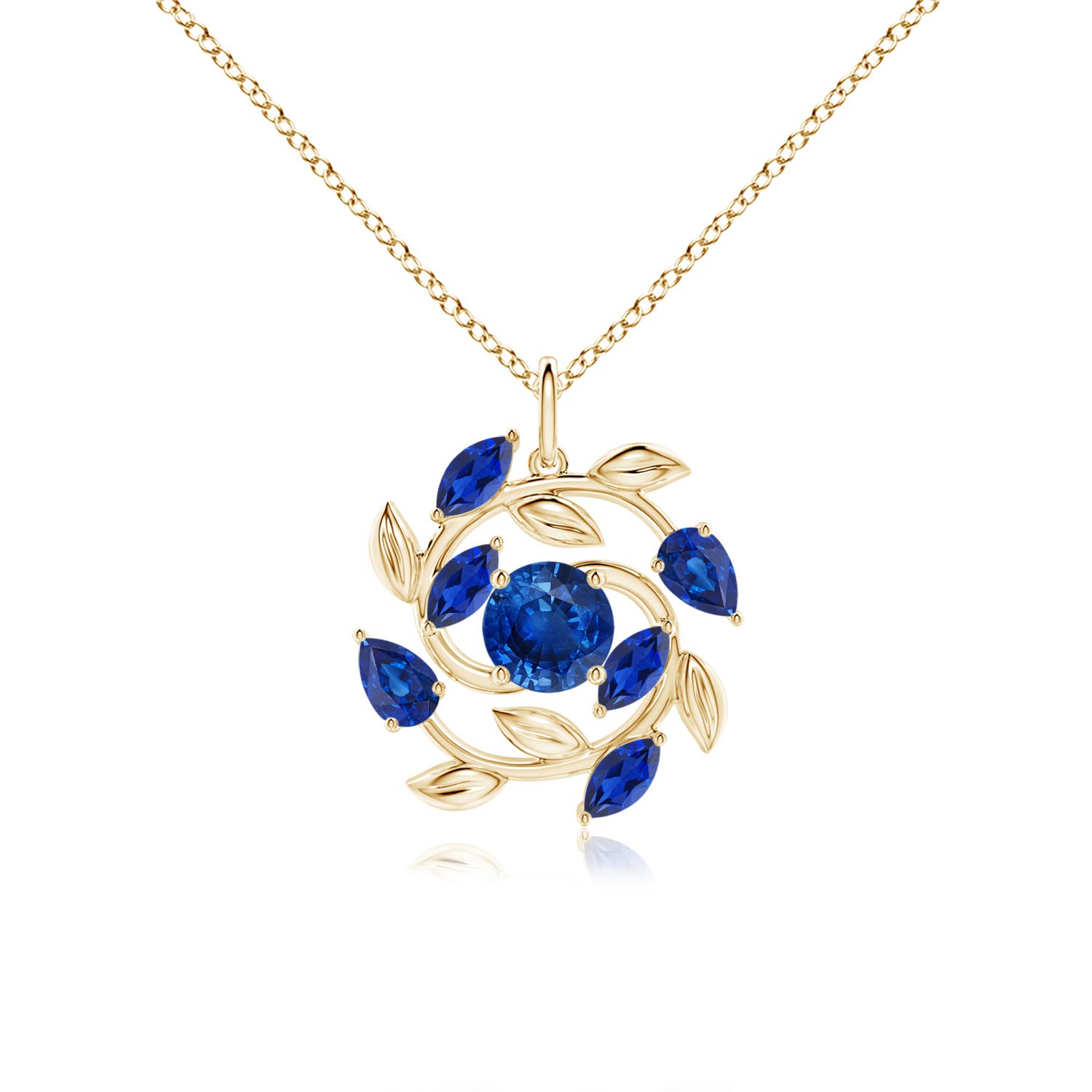 AAA - Blue Sapphire / 2.3 CT / 14 KT Yellow Gold