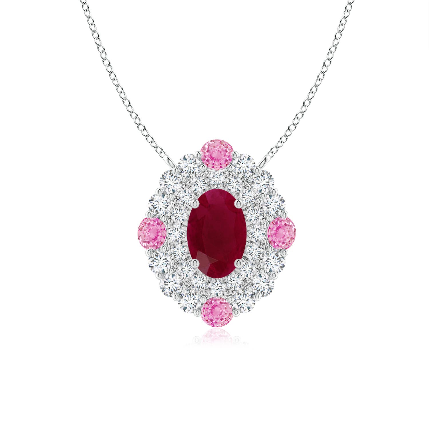 A - Ruby / 1.15 CT / 14 KT White Gold