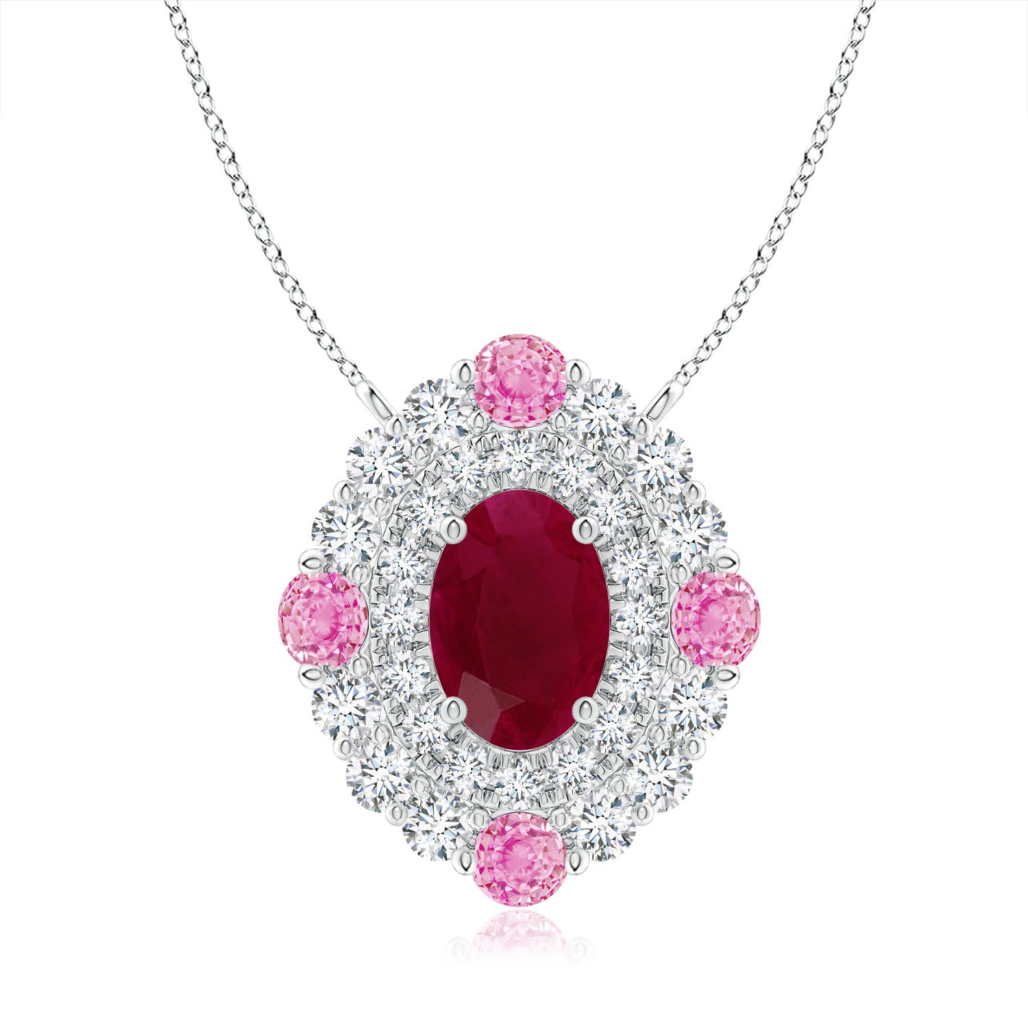 A - Ruby / 1.87 CT / 14 KT White Gold