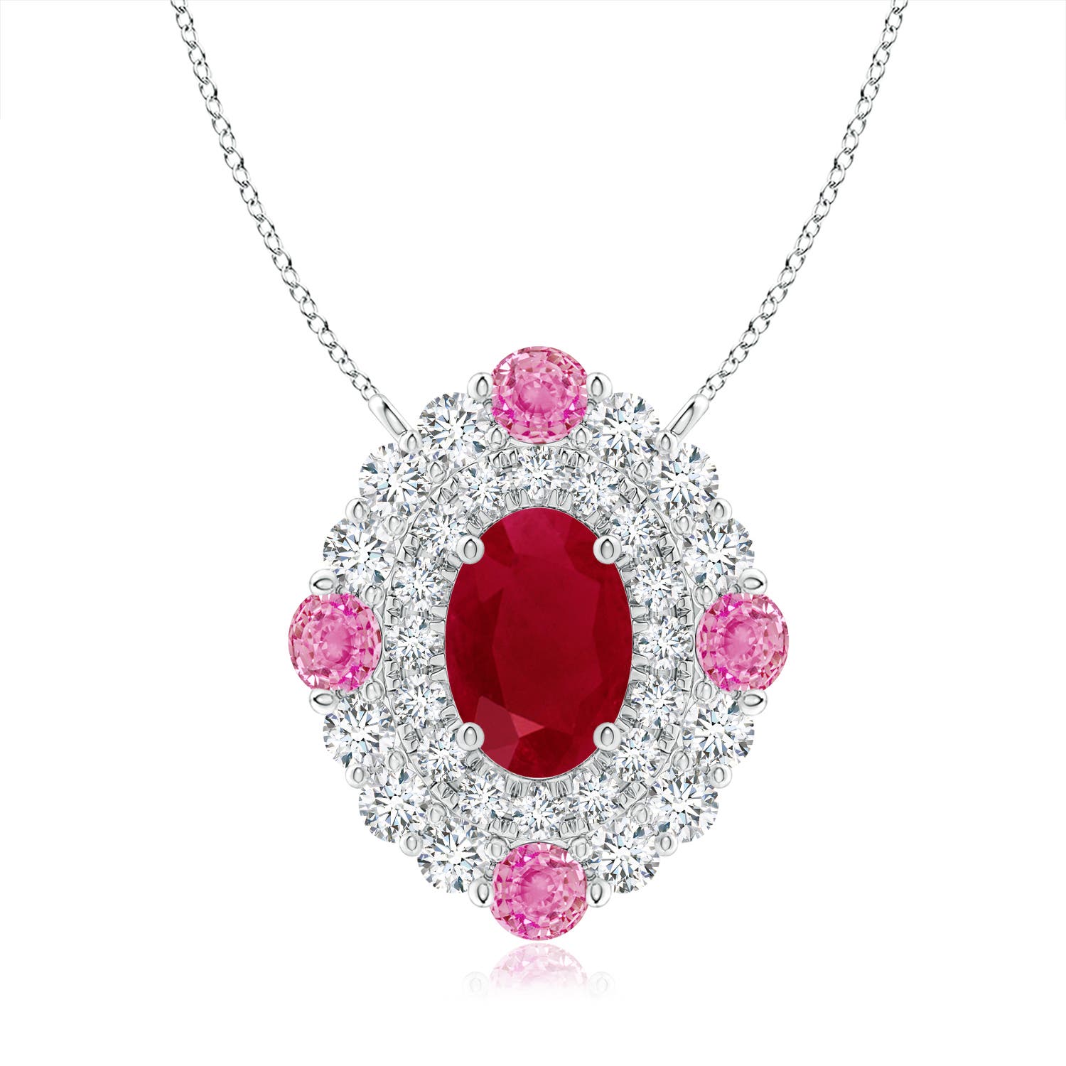 AA - Ruby / 1.87 CT / 14 KT White Gold