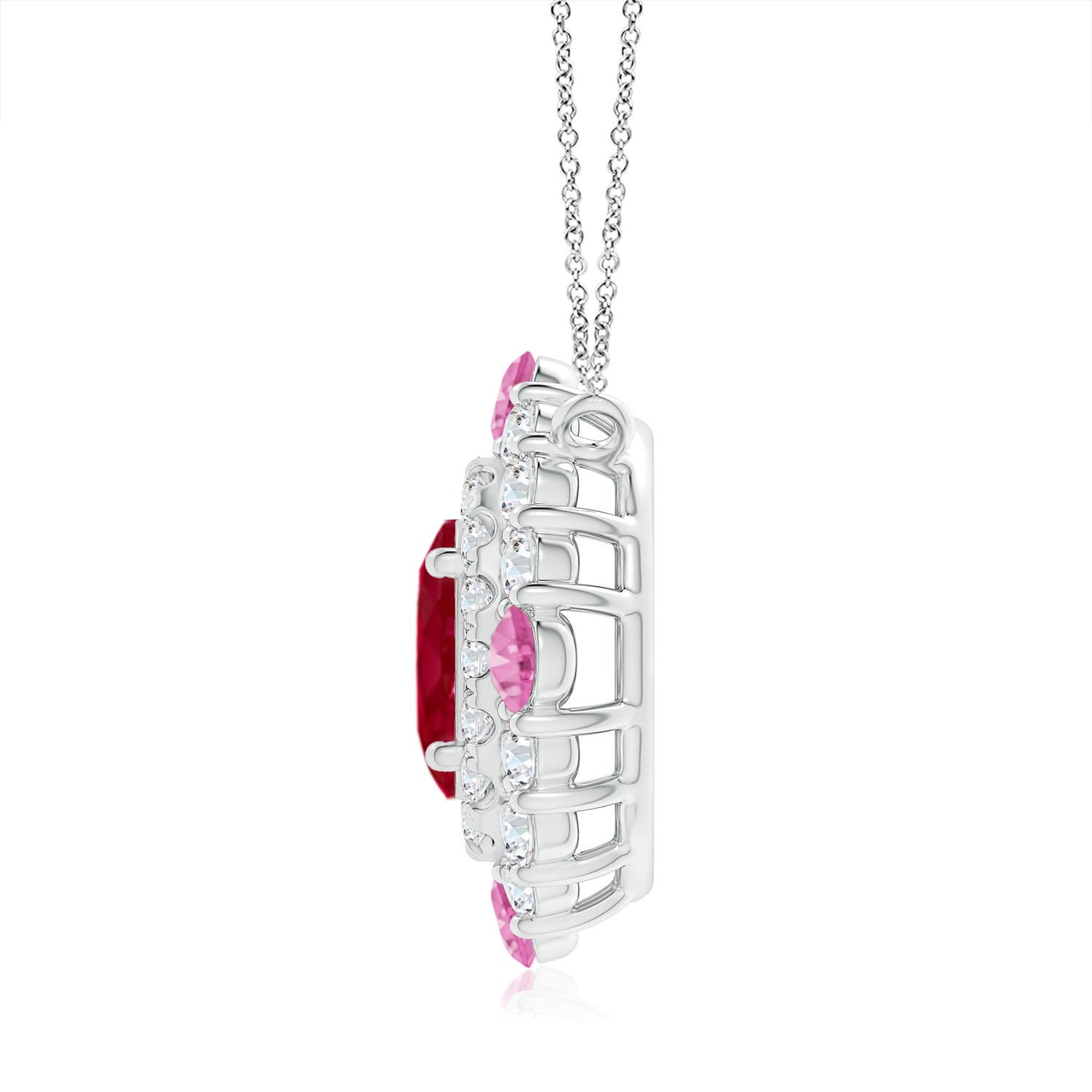 AA - Ruby / 1.87 CT / 14 KT White Gold