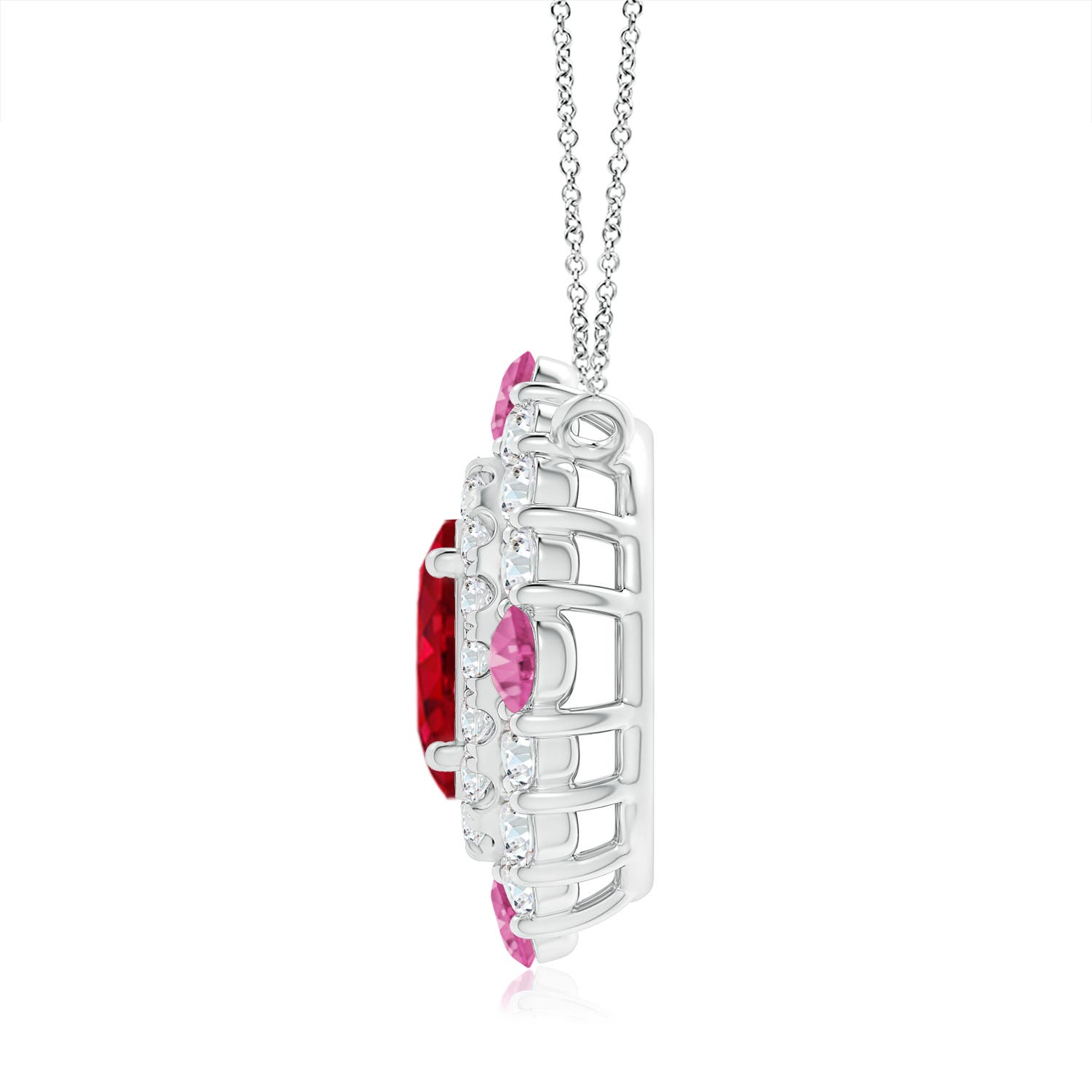 AAA - Ruby / 1.87 CT / 14 KT White Gold