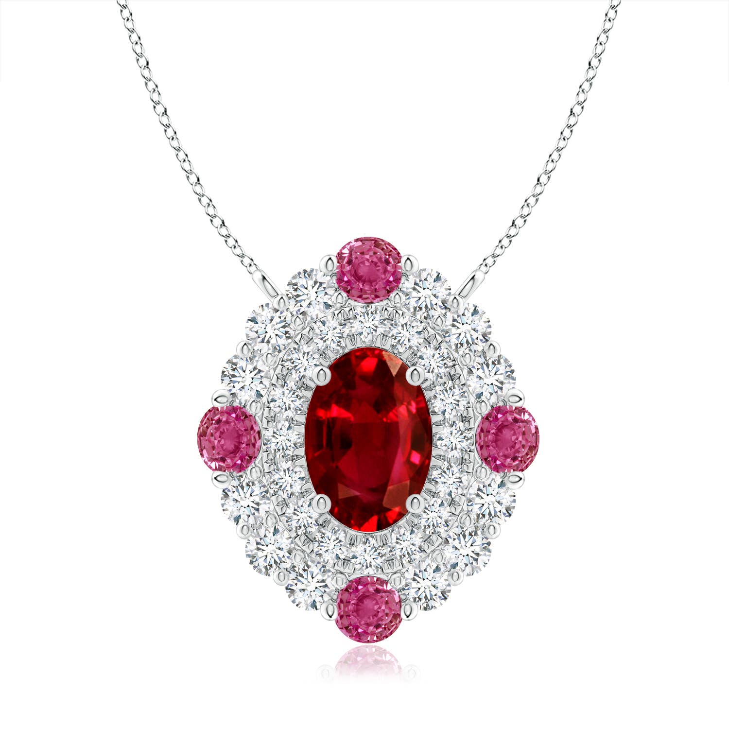 AAAA - Ruby / 1.87 CT / 14 KT White Gold