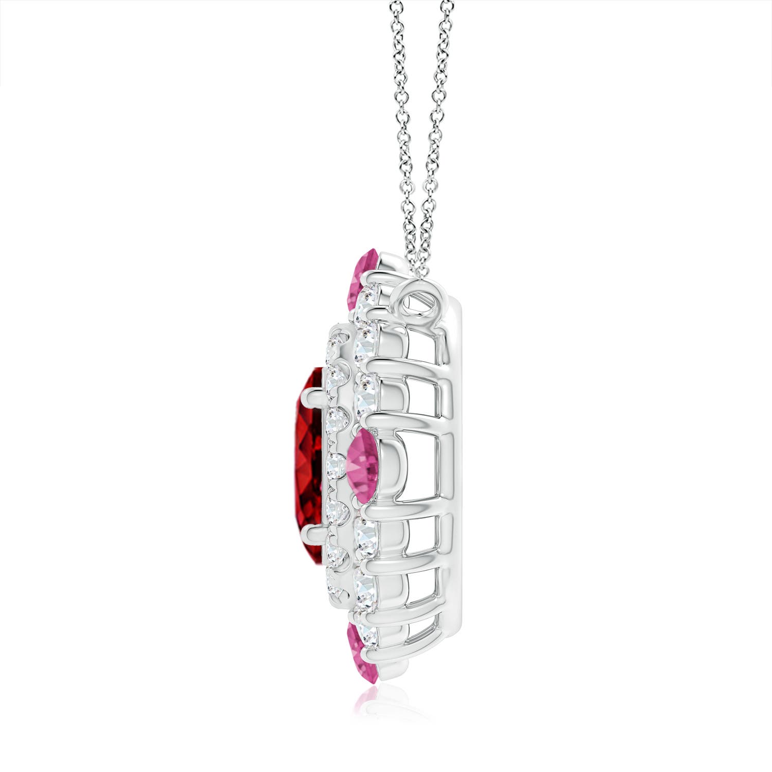 AAAA - Ruby / 1.87 CT / 14 KT White Gold