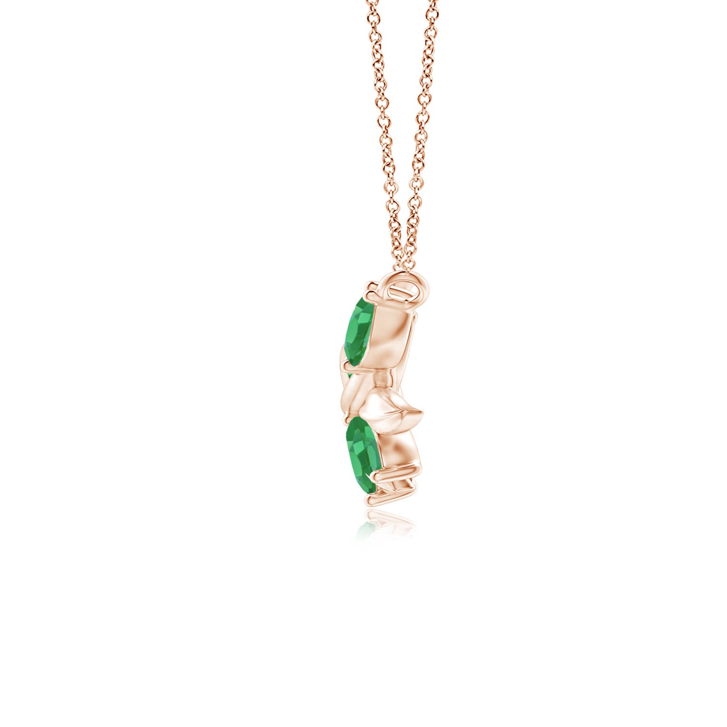 A - Emerald / 0.78 CT / 14 KT Rose Gold