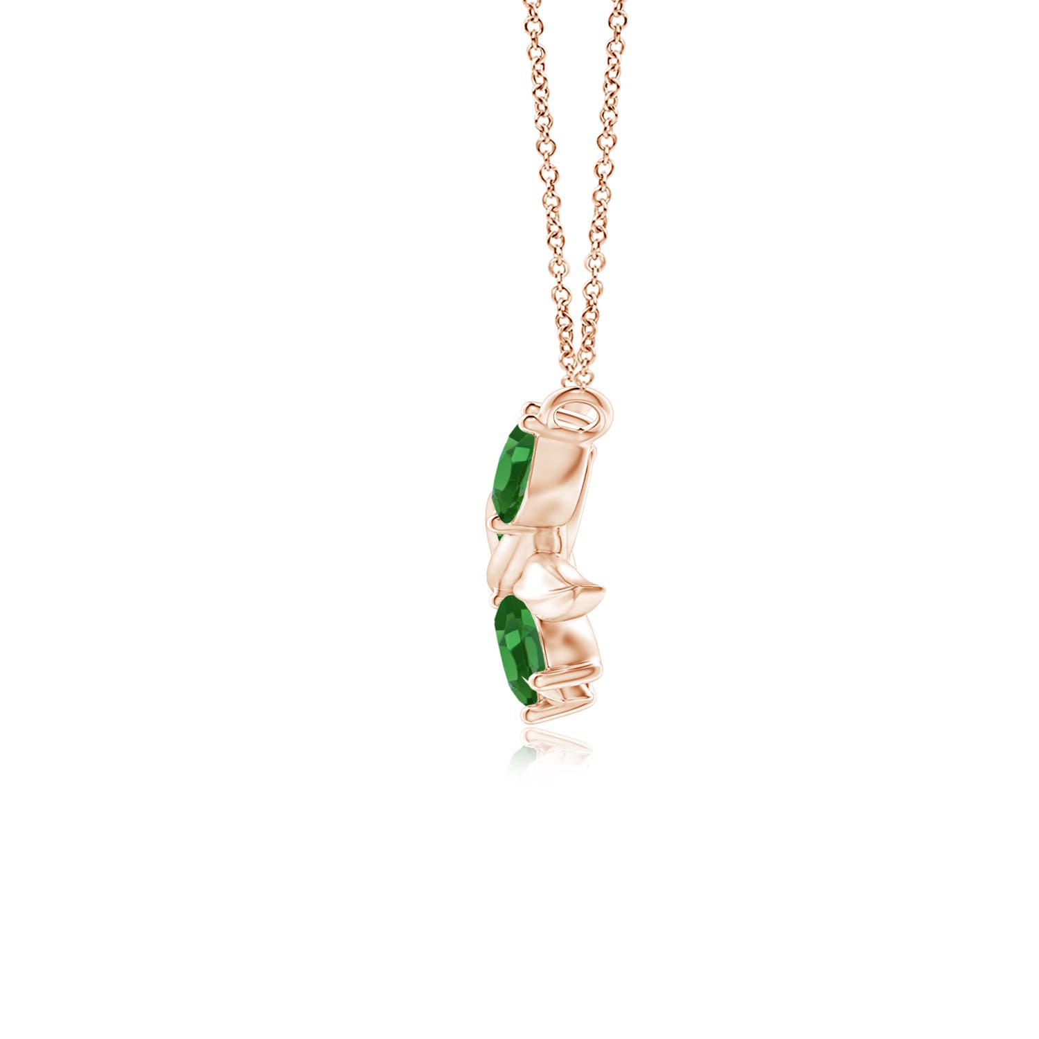 AAA - Emerald / 0.78 CT / 14 KT Rose Gold