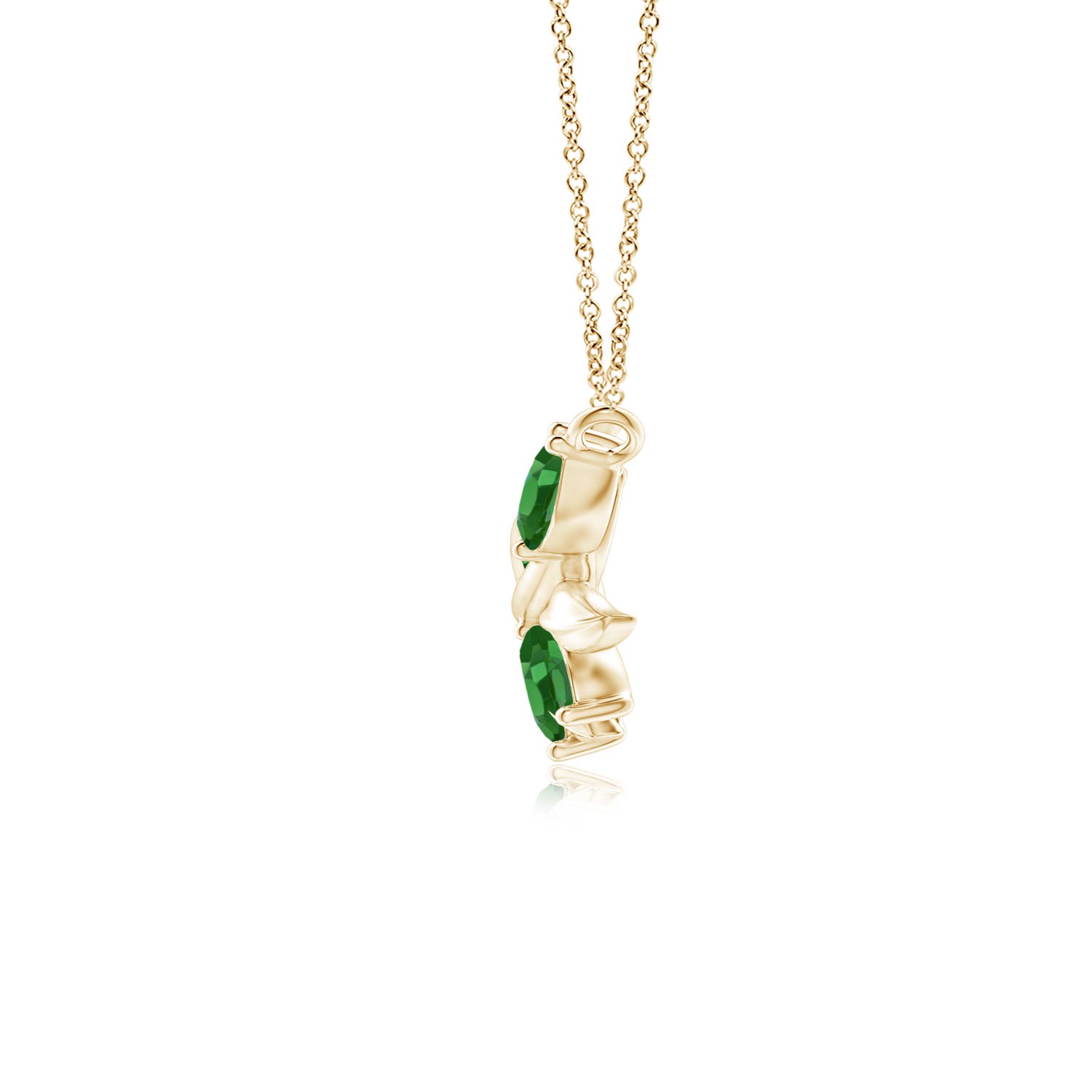 AAA - Emerald / 0.78 CT / 14 KT Yellow Gold