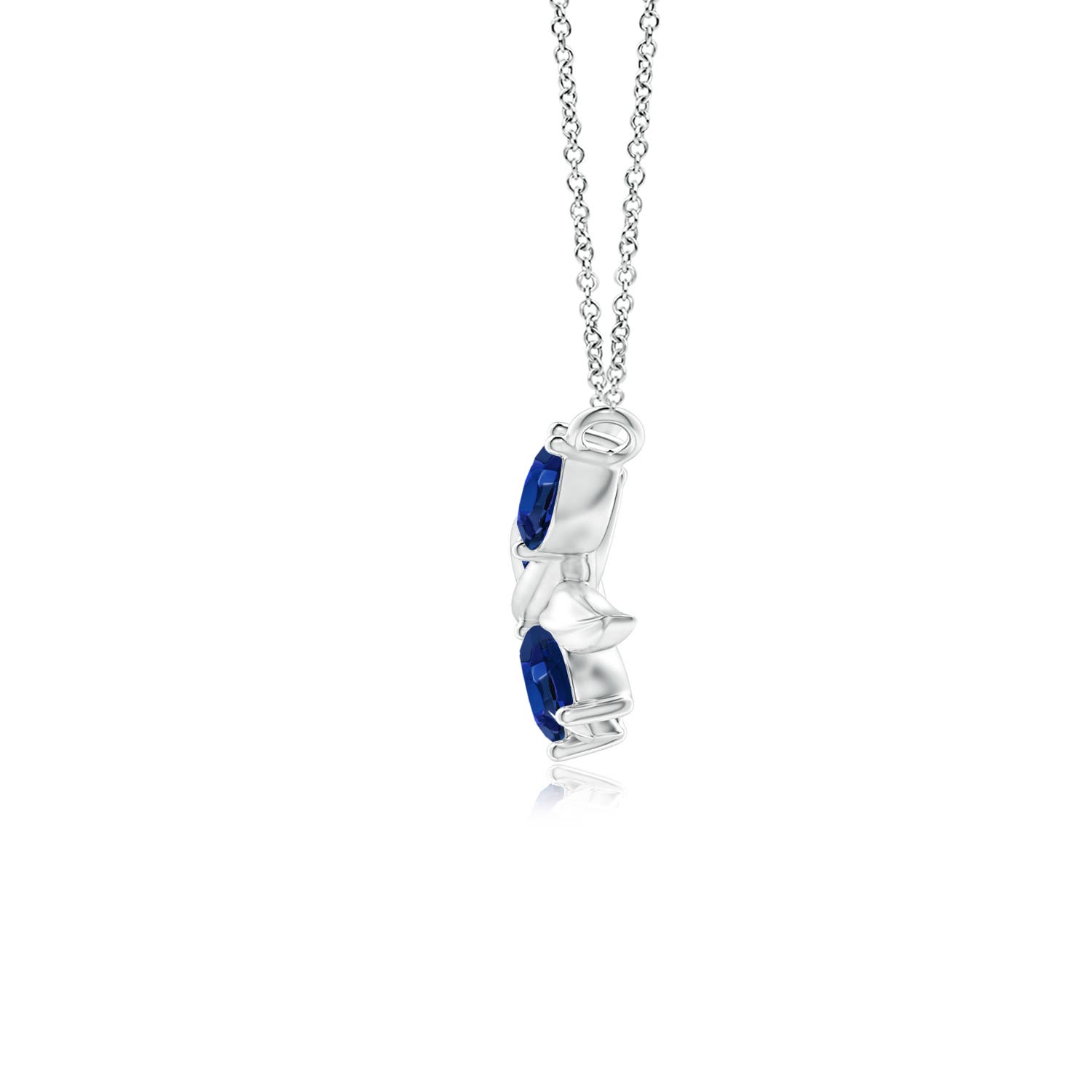 AA - Blue Sapphire / 1.2 CT / 14 KT White Gold