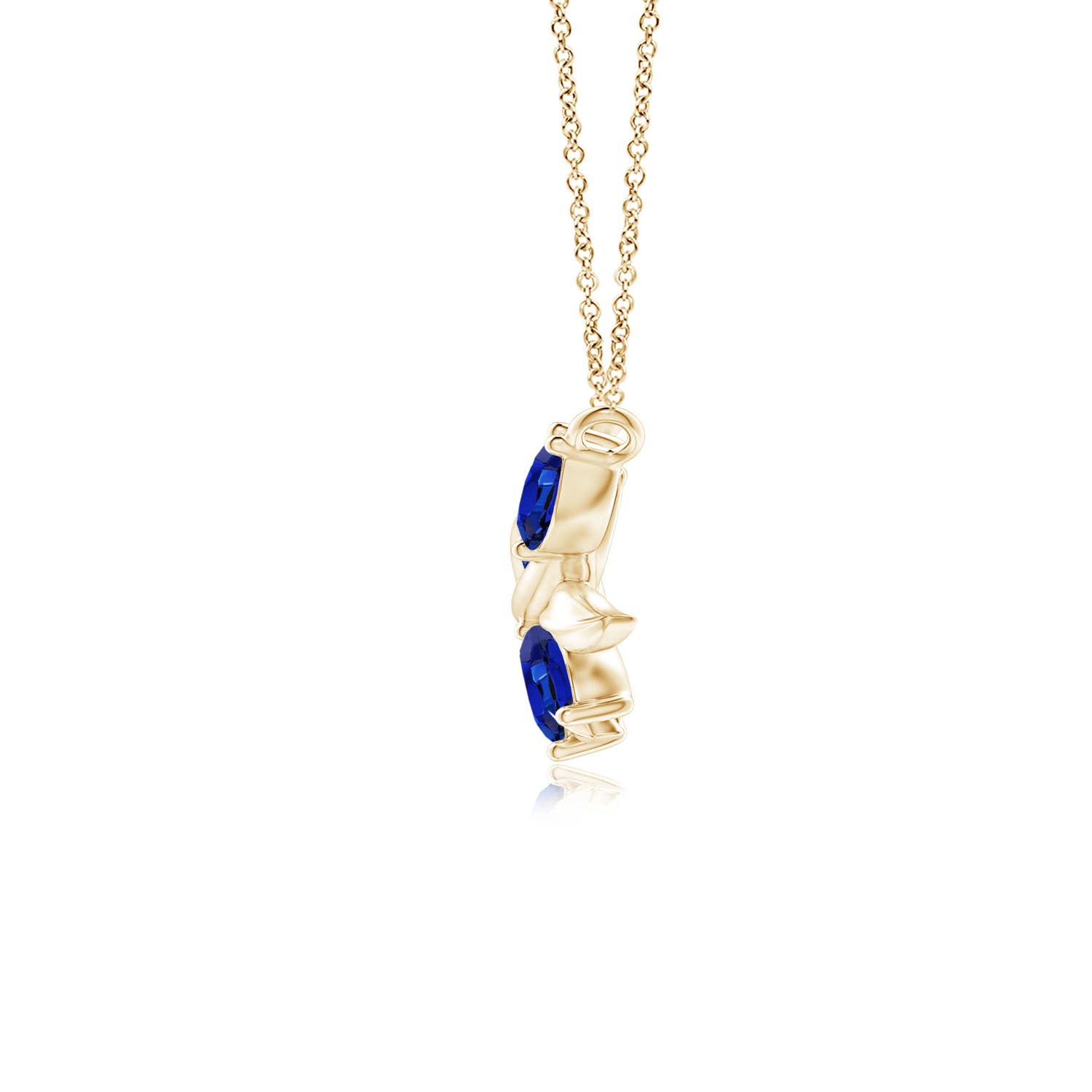 AAA - Blue Sapphire / 1.2 CT / 14 KT Yellow Gold