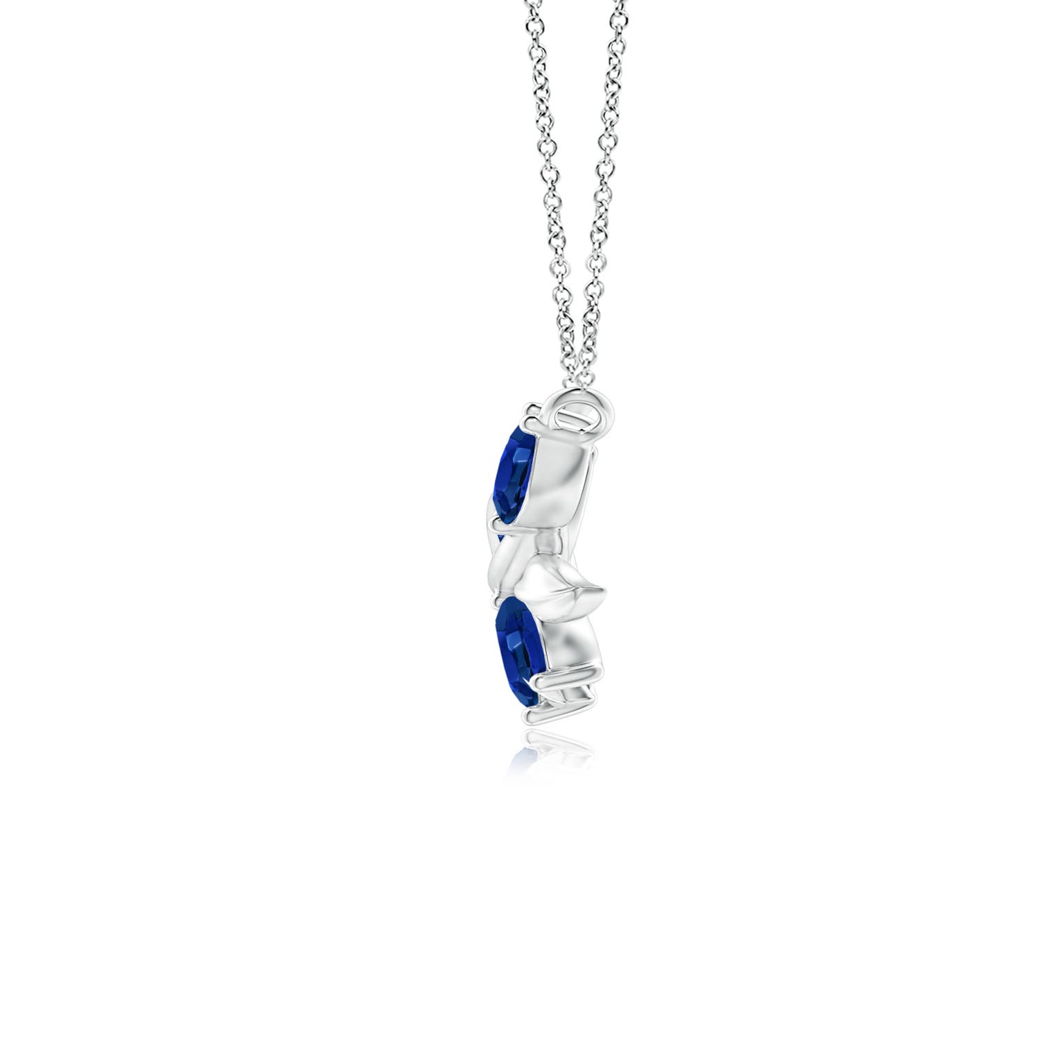 AAAA - Blue Sapphire / 1.2 CT / 14 KT White Gold