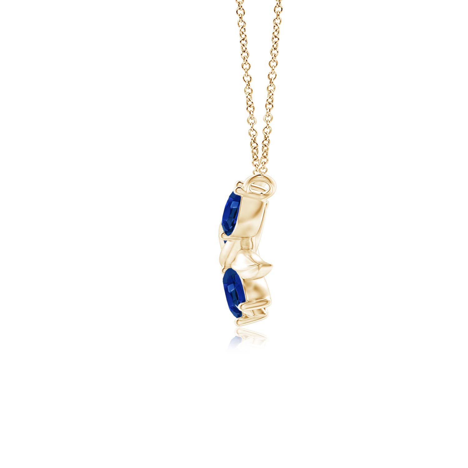 AAAA - Blue Sapphire / 1.2 CT / 14 KT Yellow Gold