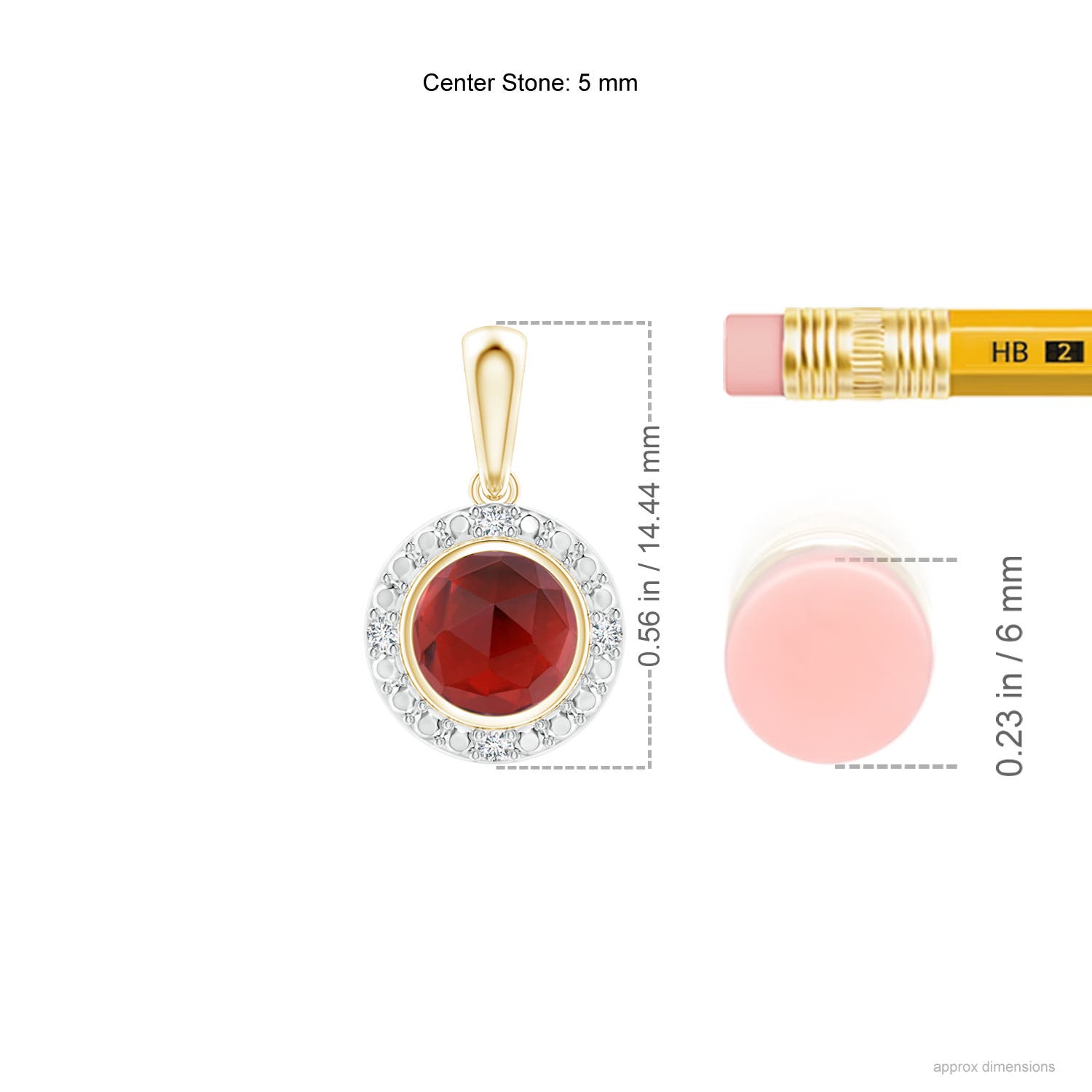 AAA - Garnet / 0.72 CT / 14 KT Yellow Gold