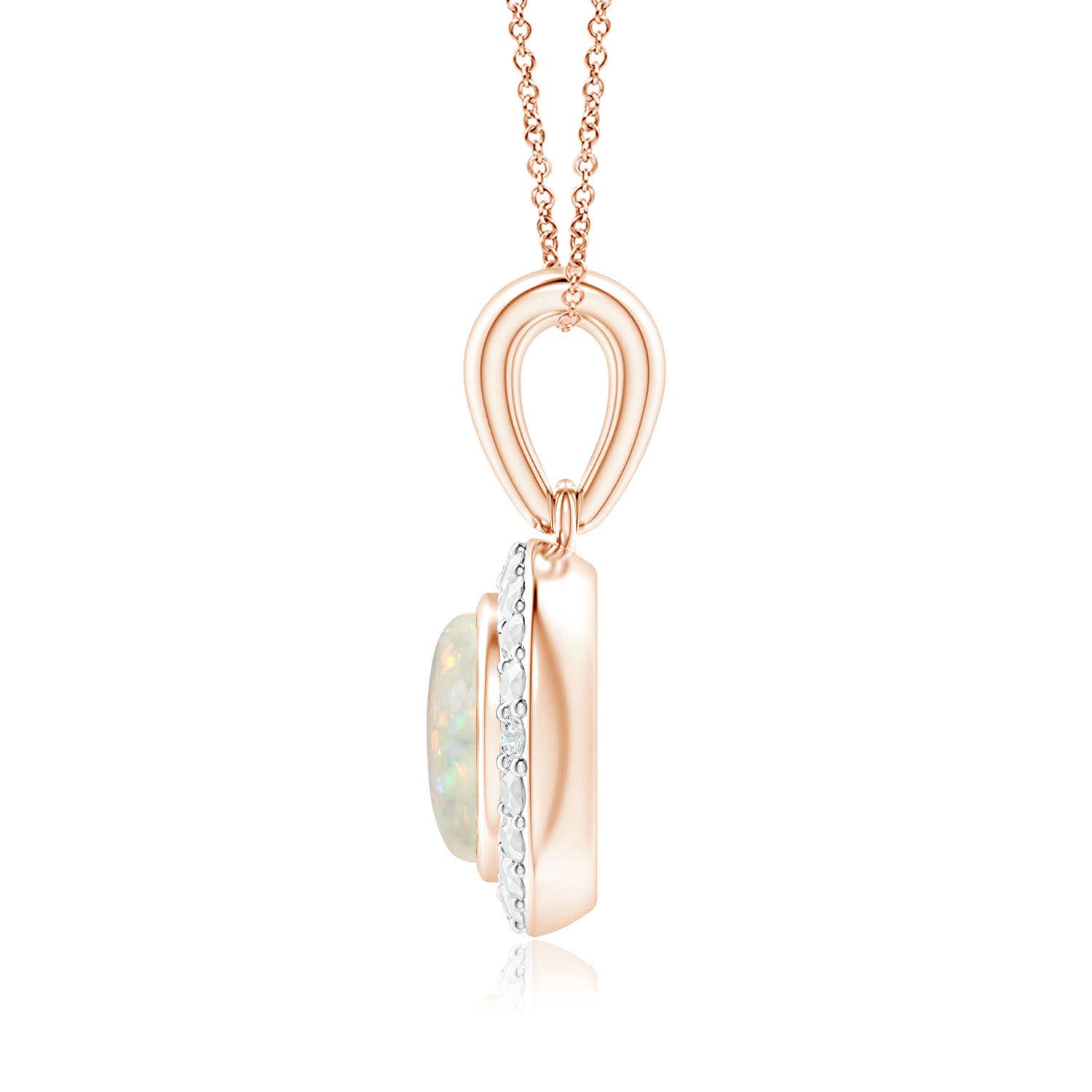 AAA - Opal / 0.35 CT / 14 KT Rose Gold