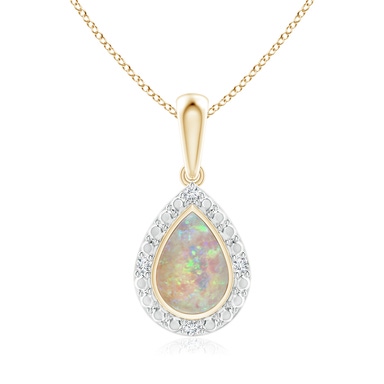Pear-Shaped Opal Solitaire Dangle Pendant | Angara