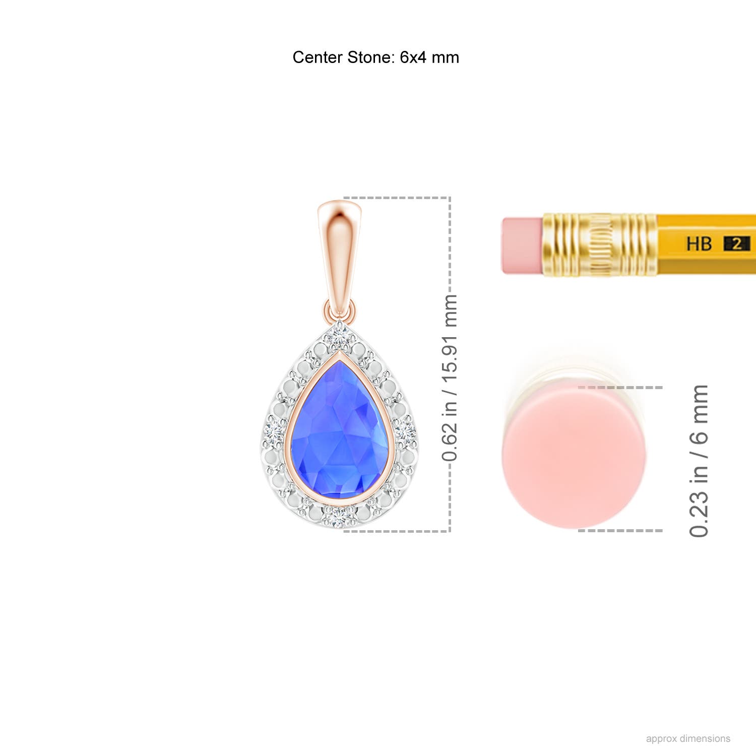 AAA - Tanzanite / 0.4 CT / 14 KT Rose Gold