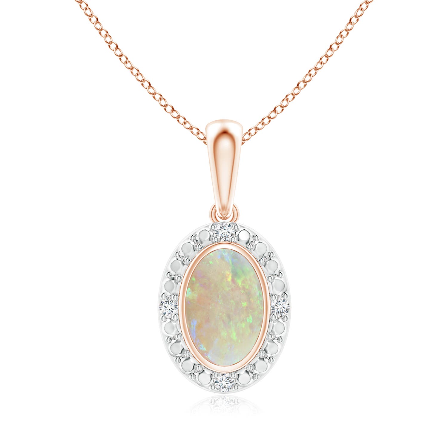 AAA - Opal / 0.3 CT / 14 KT Rose Gold