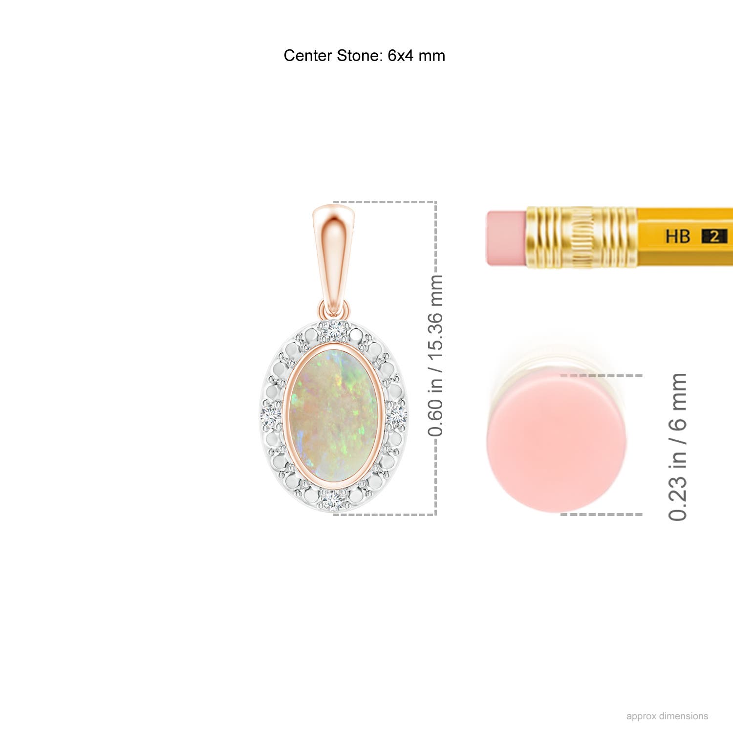 AAA - Opal / 0.3 CT / 14 KT Rose Gold