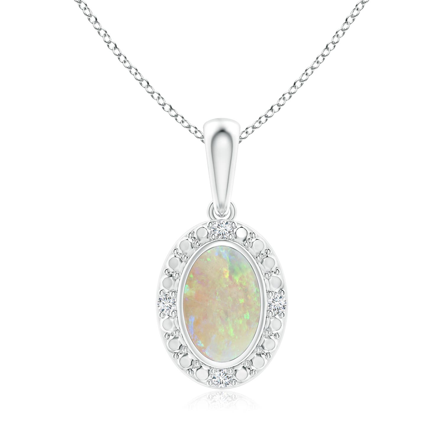 AAA - Opal / 0.3 CT / 14 KT White Gold