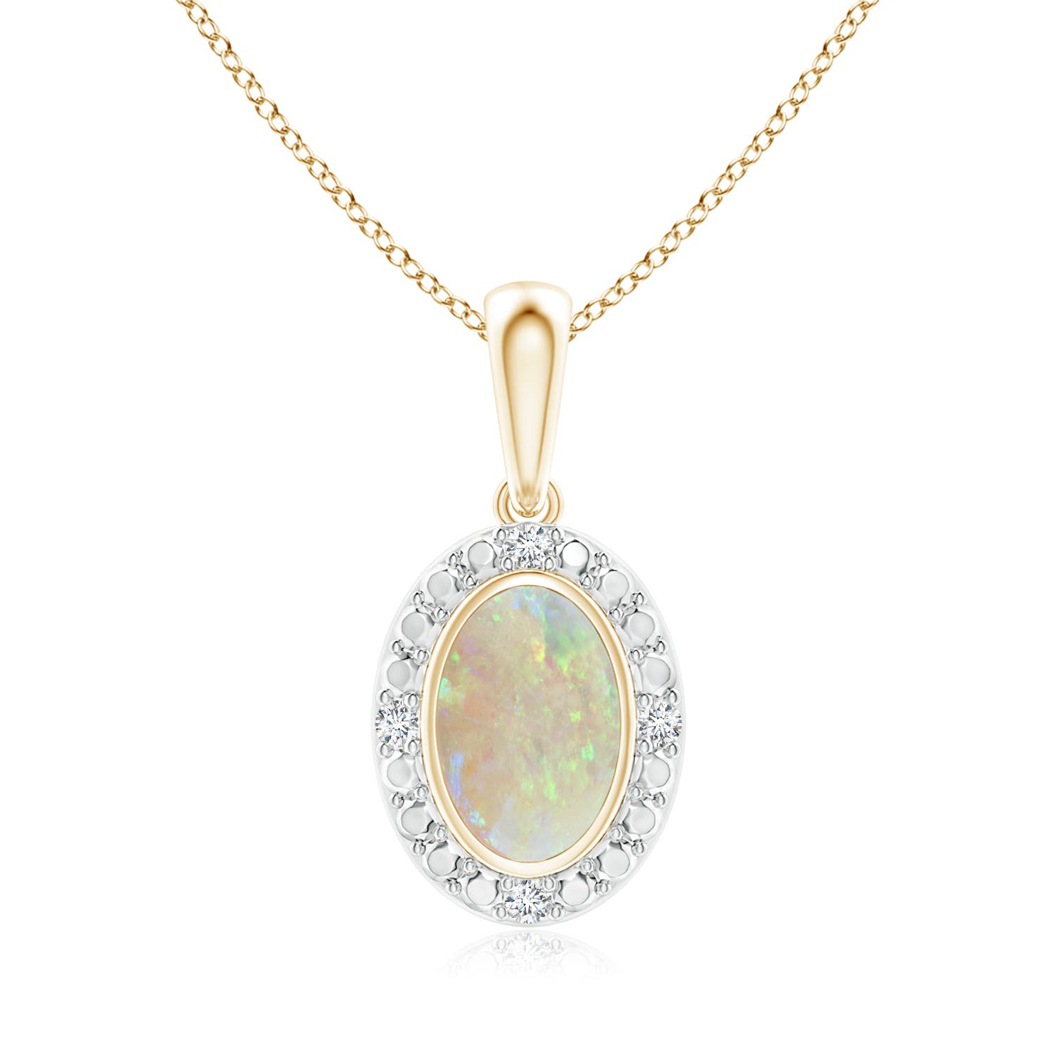 AAA - Opal / 0.3 CT / 14 KT Yellow Gold