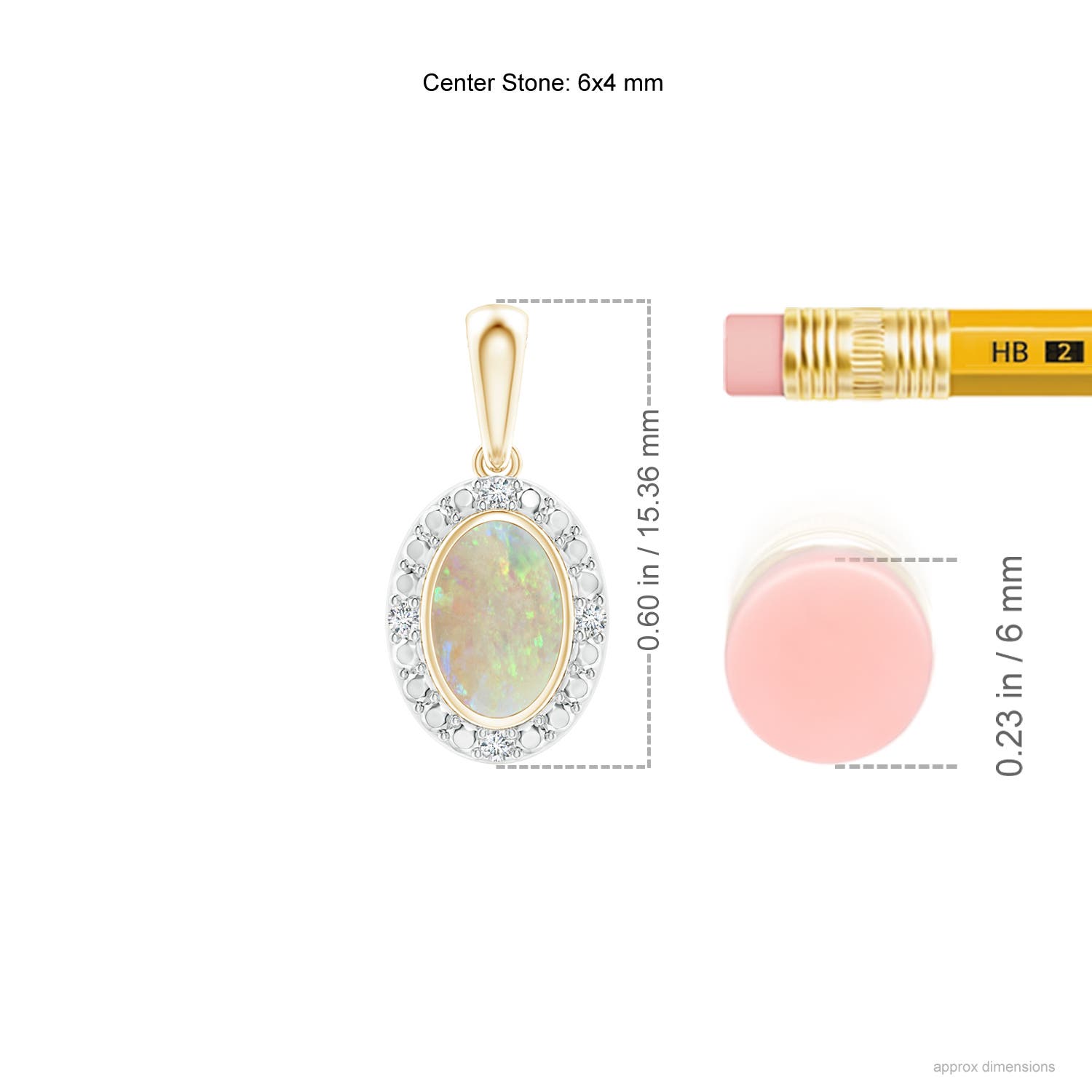 AAA - Opal / 0.3 CT / 14 KT Yellow Gold