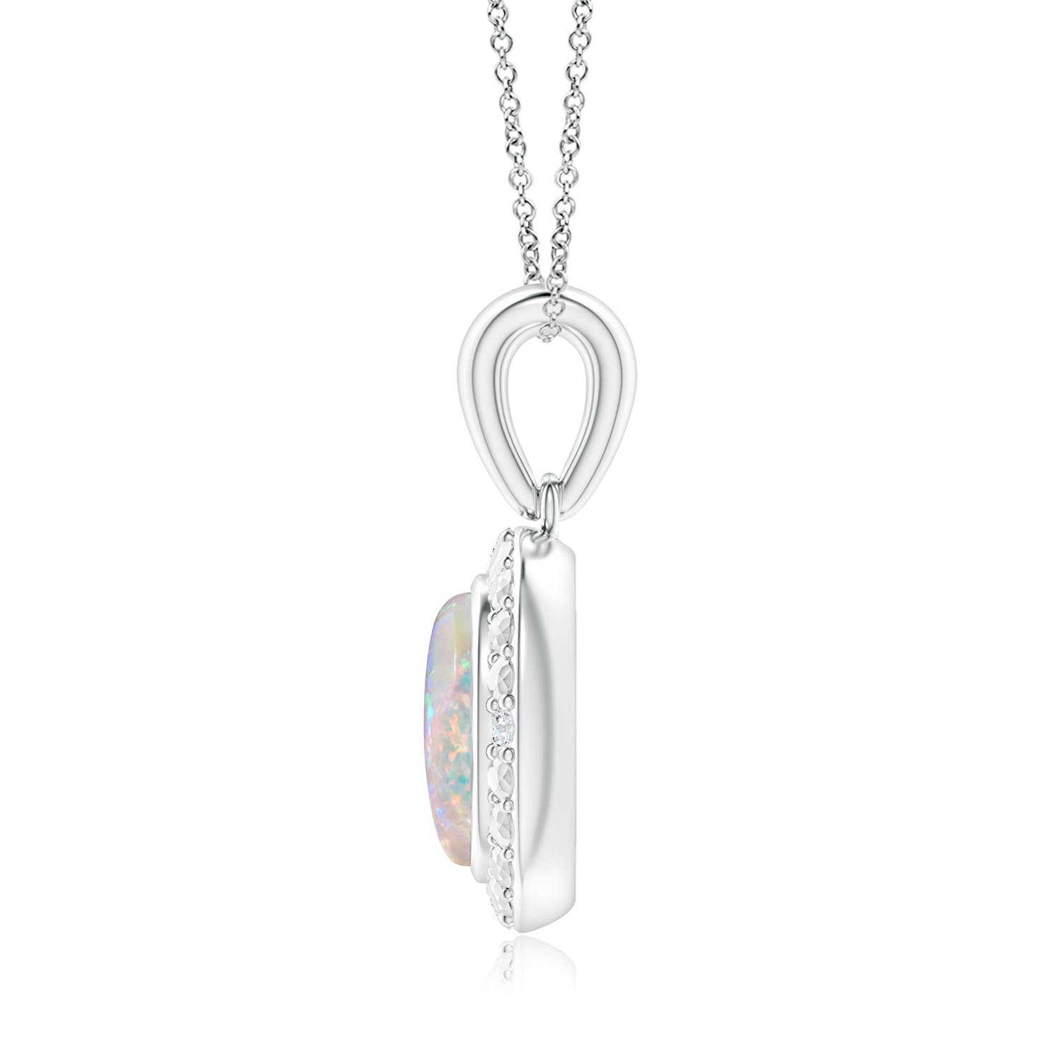 AAAA - Opal / 0.3 CT / 14 KT White Gold