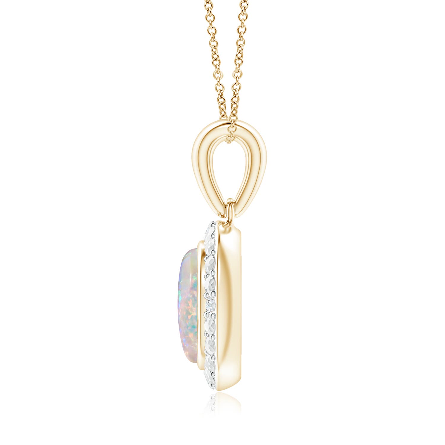 AAAA - Opal / 0.3 CT / 14 KT Yellow Gold