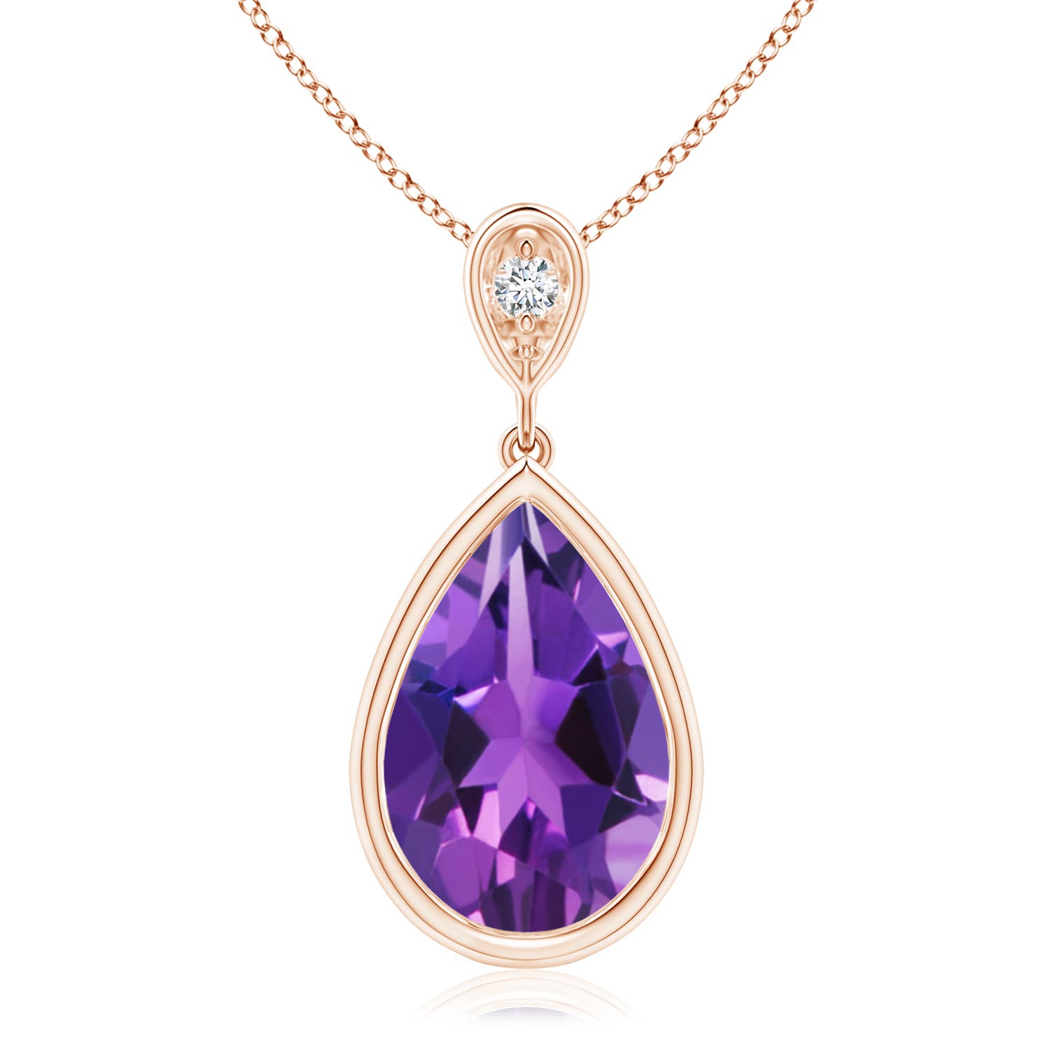 AAAA - Amethyst / 2.62 CT / 14 KT Rose Gold