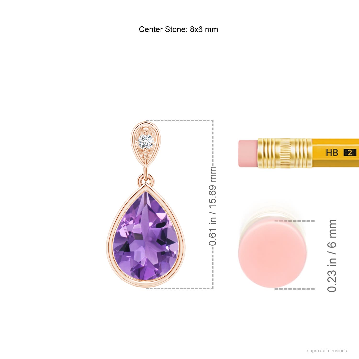 AA - Amethyst / 1.01 CT / 14 KT Rose Gold