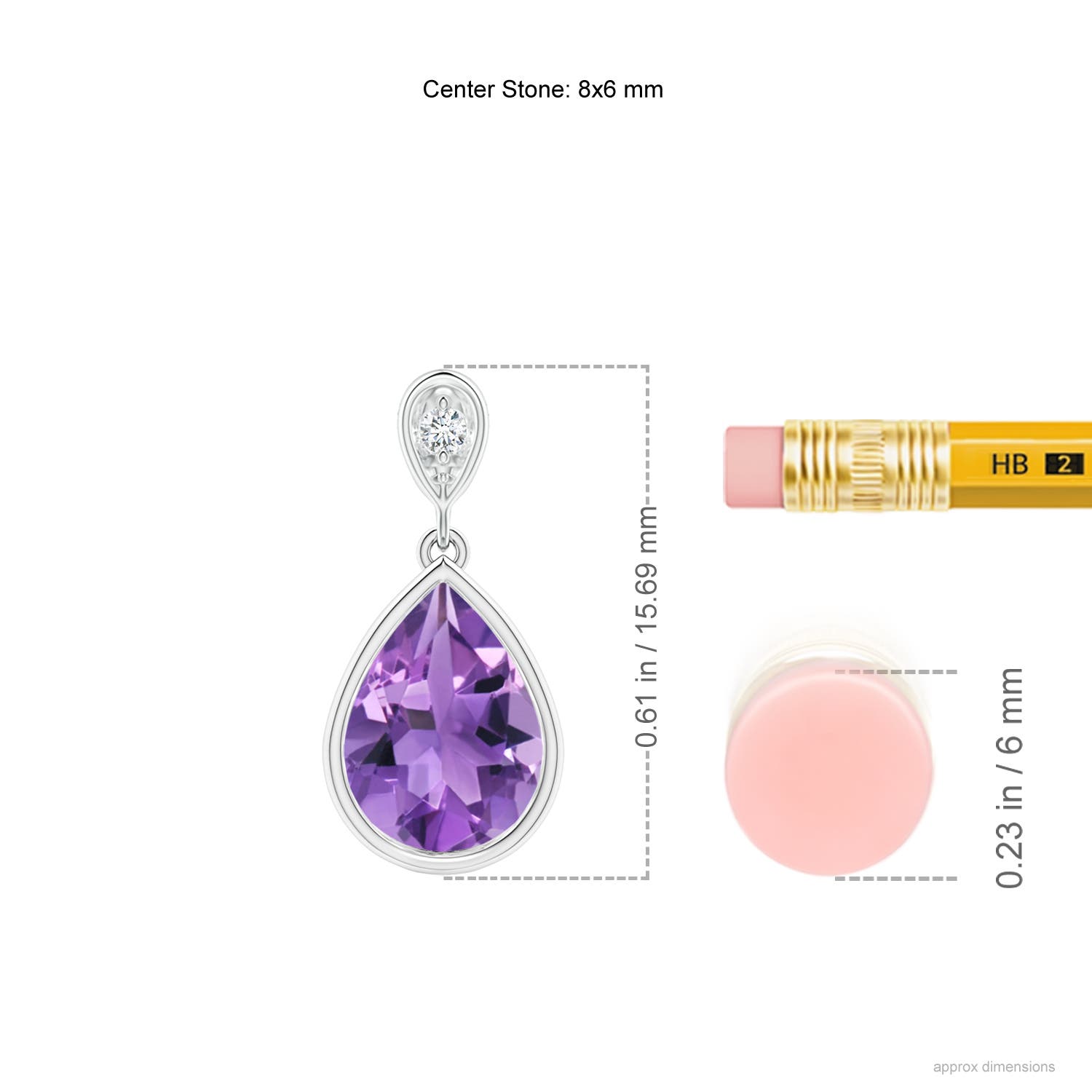 AA - Amethyst / 1.01 CT / 14 KT White Gold