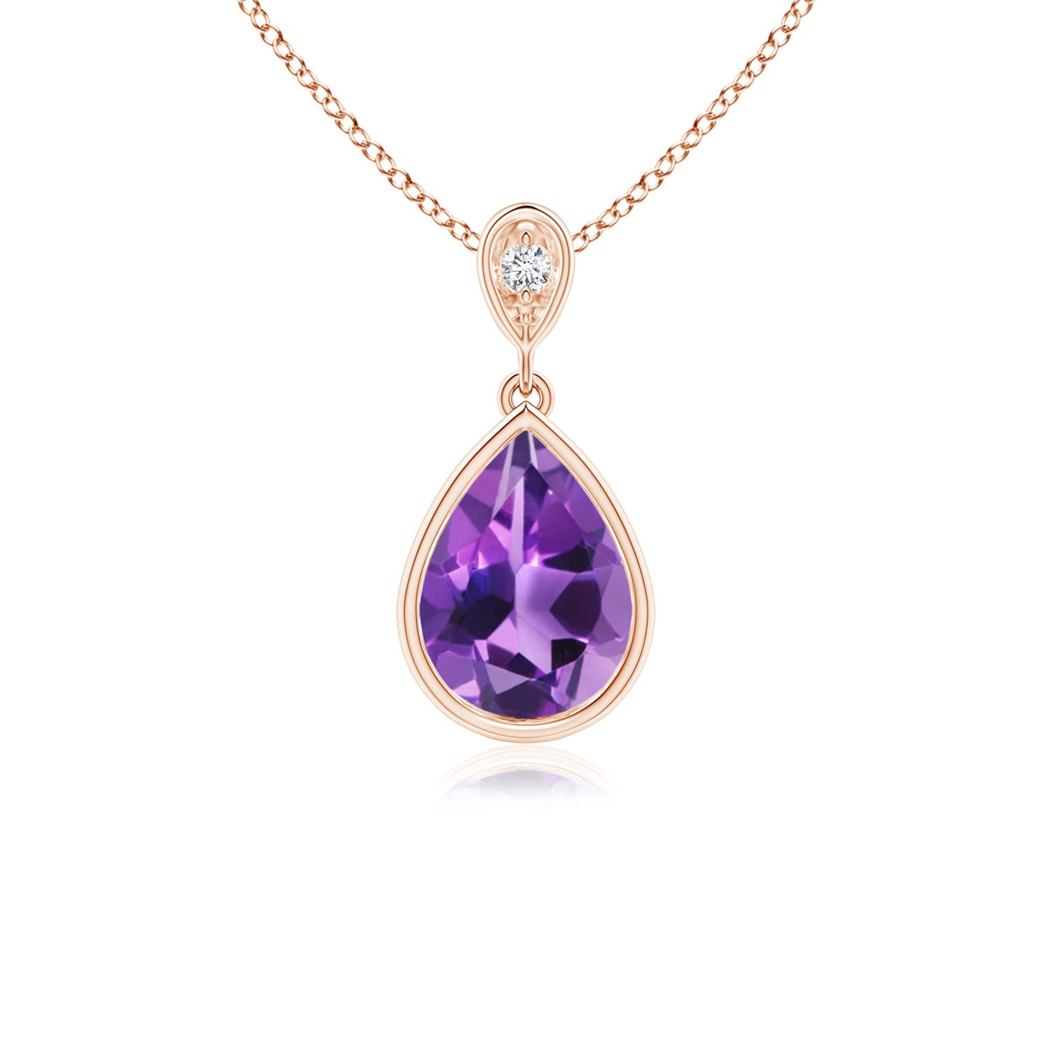 AAA - Amethyst / 1.01 CT / 14 KT Rose Gold