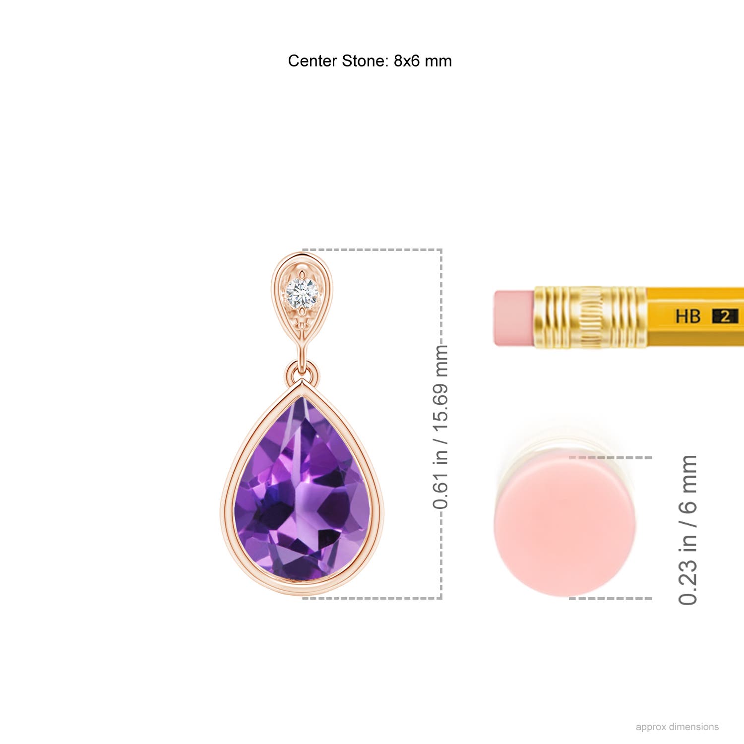 AAA - Amethyst / 1.01 CT / 14 KT Rose Gold