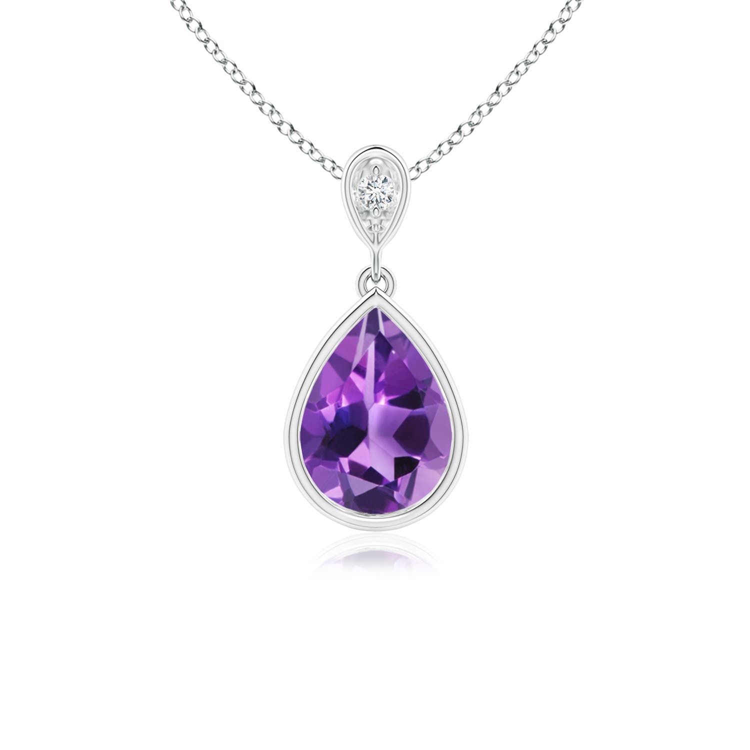 AAA - Amethyst / 1.01 CT / 14 KT White Gold