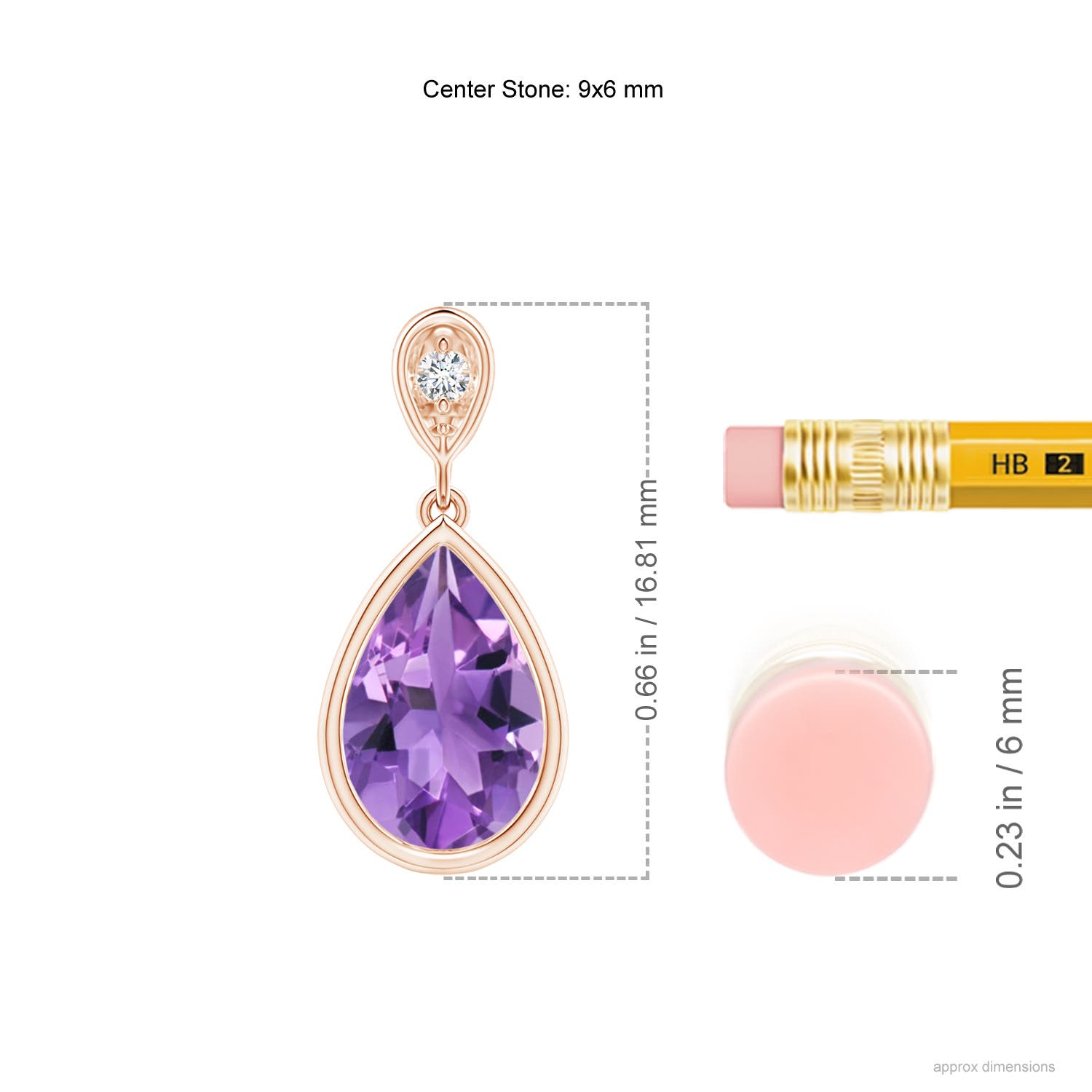 AA - Amethyst / 1.06 CT / 14 KT Rose Gold