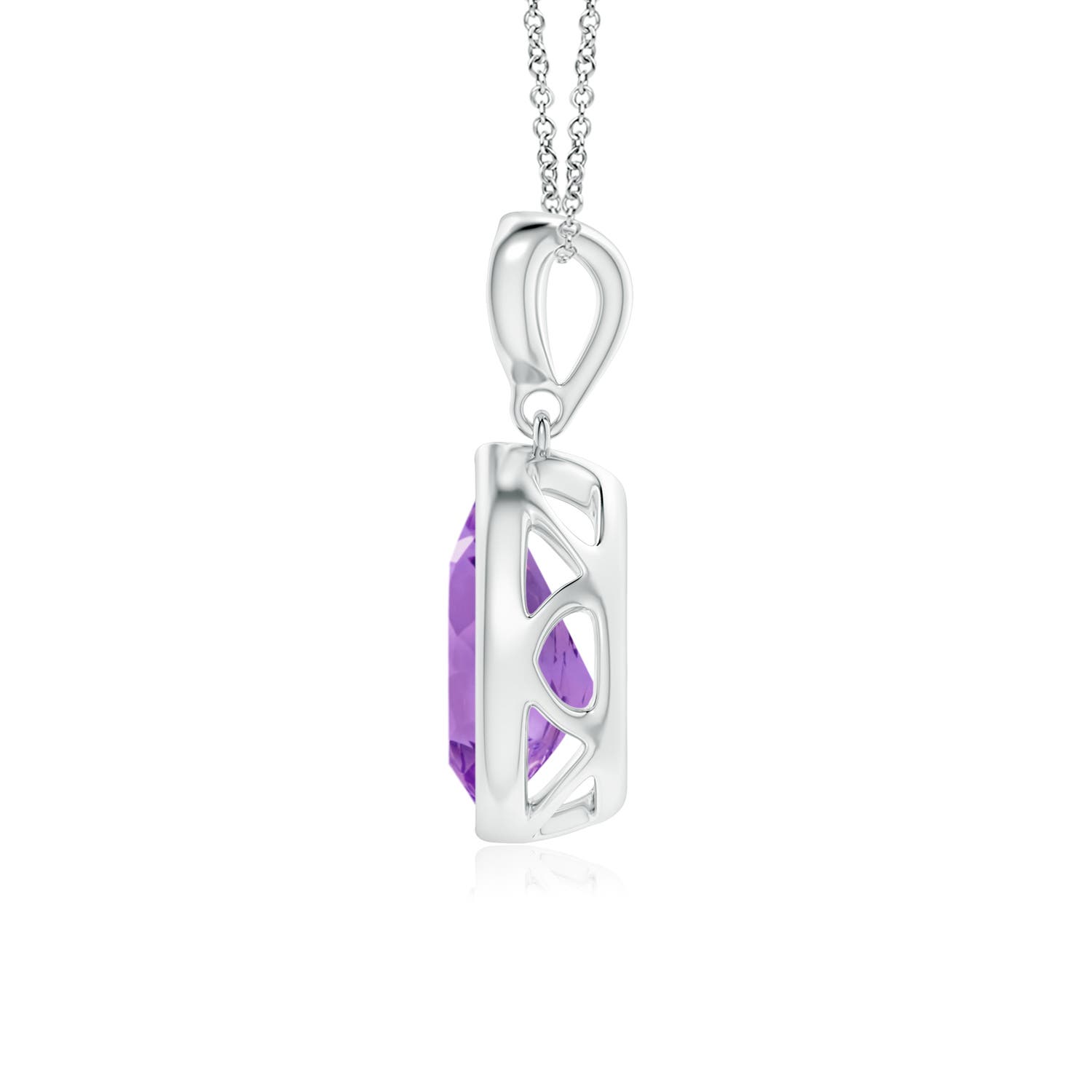 AA - Amethyst / 1.06 CT / 14 KT White Gold