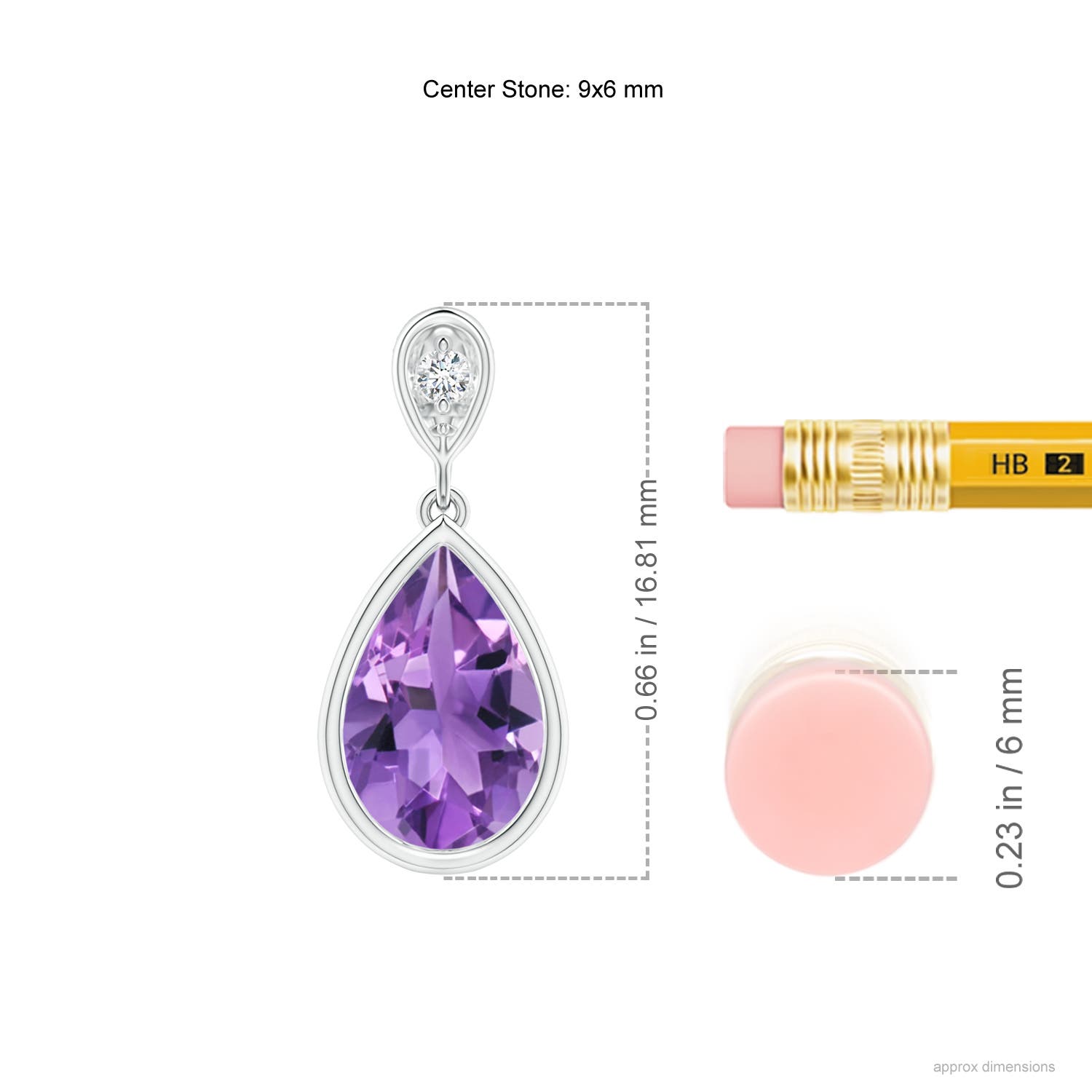 AA - Amethyst / 1.06 CT / 14 KT White Gold