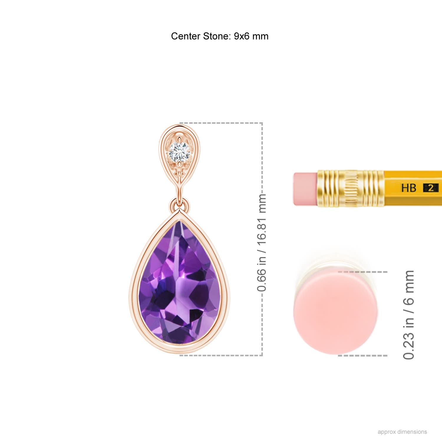 AAA - Amethyst / 1.06 CT / 14 KT Rose Gold